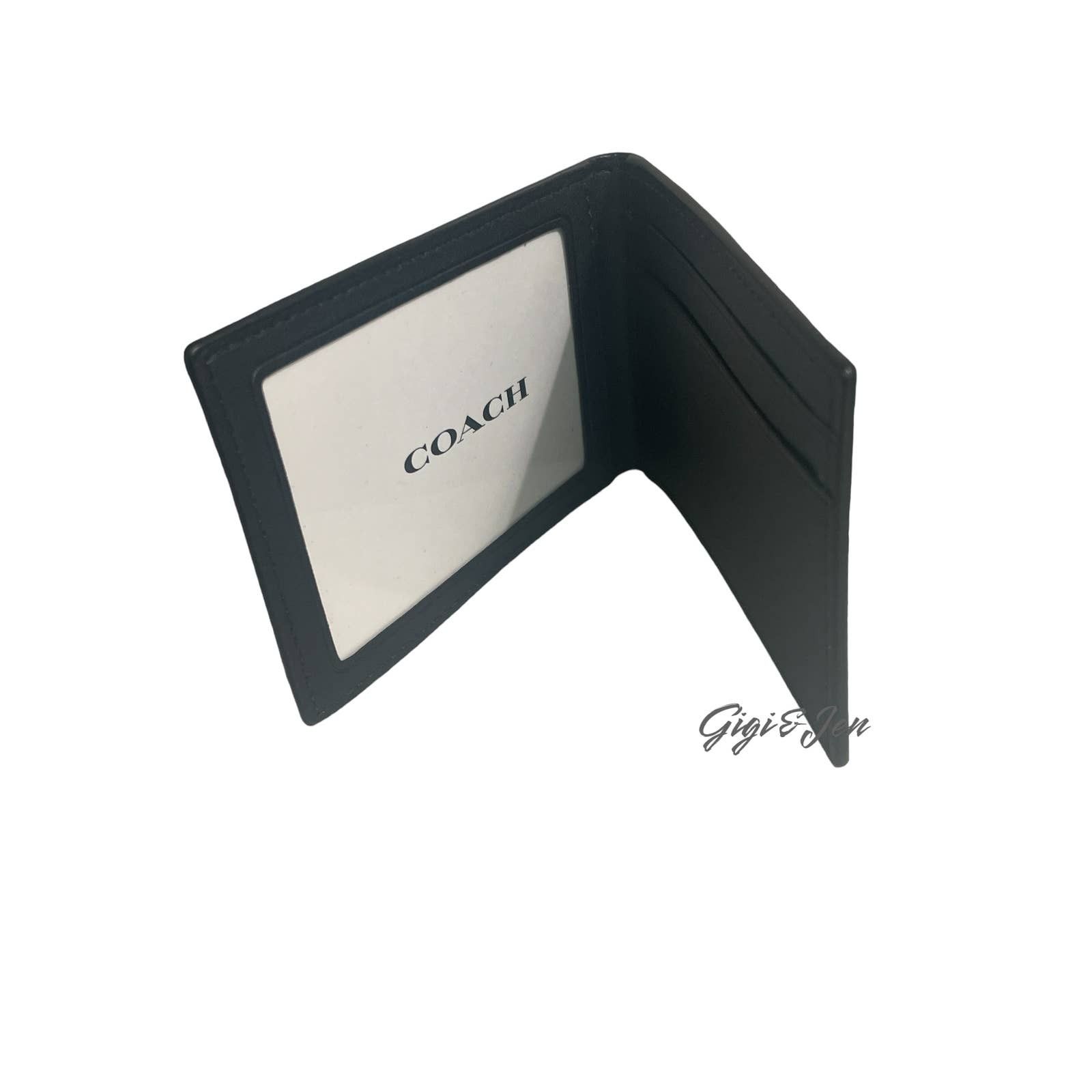 Coach small card holder Qb/Charcoal/Black Multi new