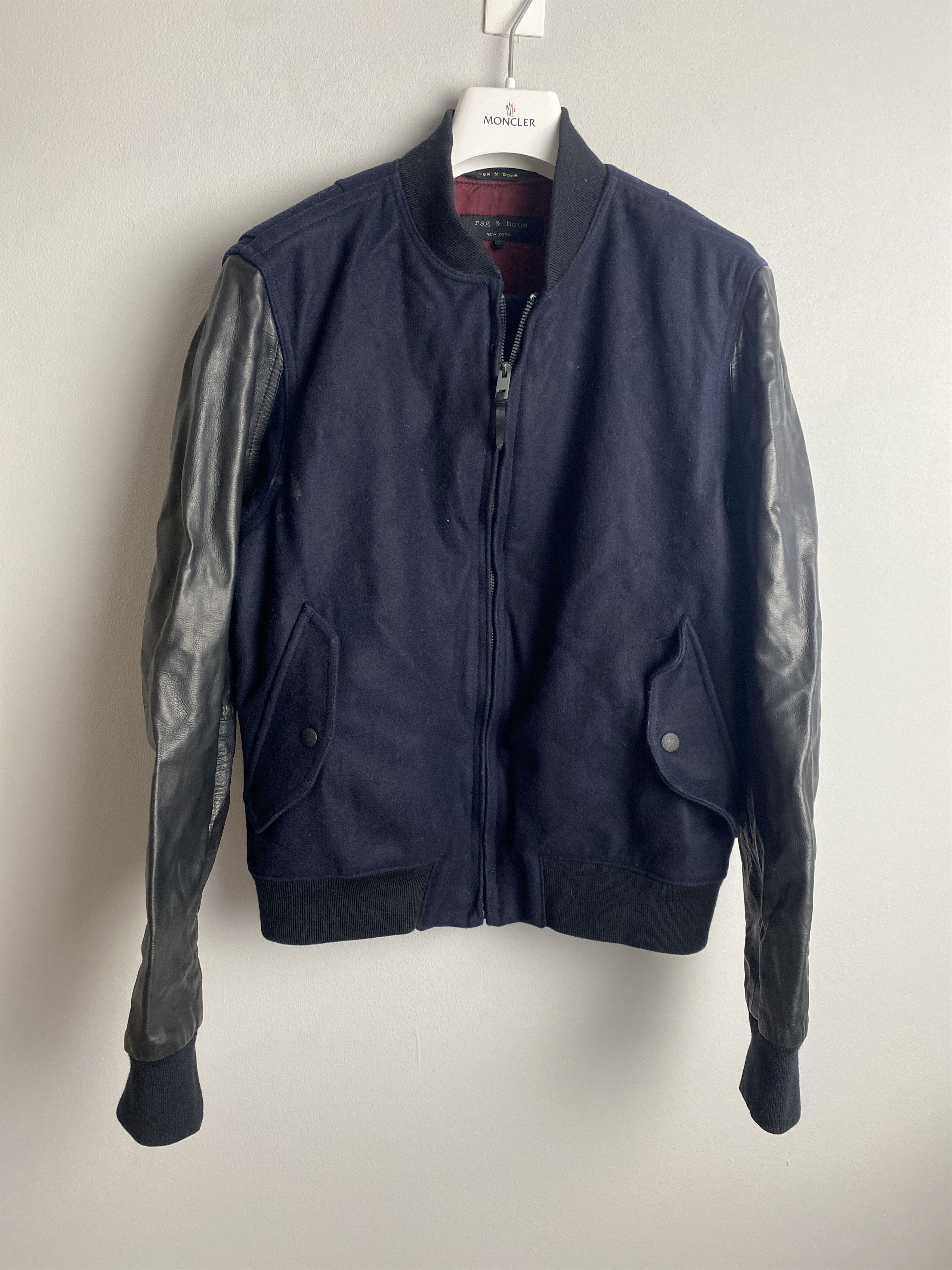 Rag & Bone Rag & Bone calf leather wool varsity jacket bomber Size S / US 4 / IT 40 - 1 Thumbnail