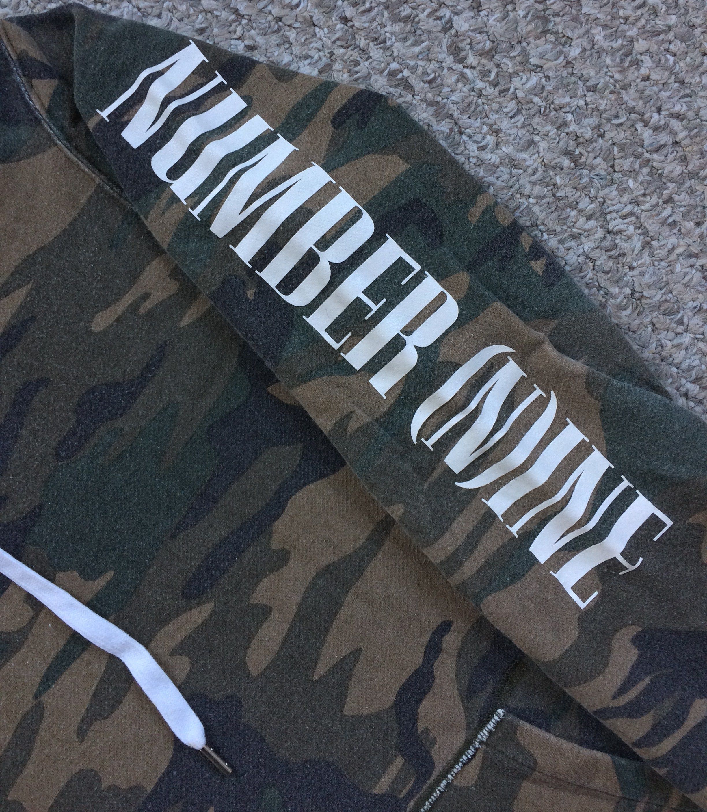 Number (N)ine Number (N)ine Camo Spellout Pullover Hoodie Size US L / EU 52-54 / 3 - 2 Thumbnail