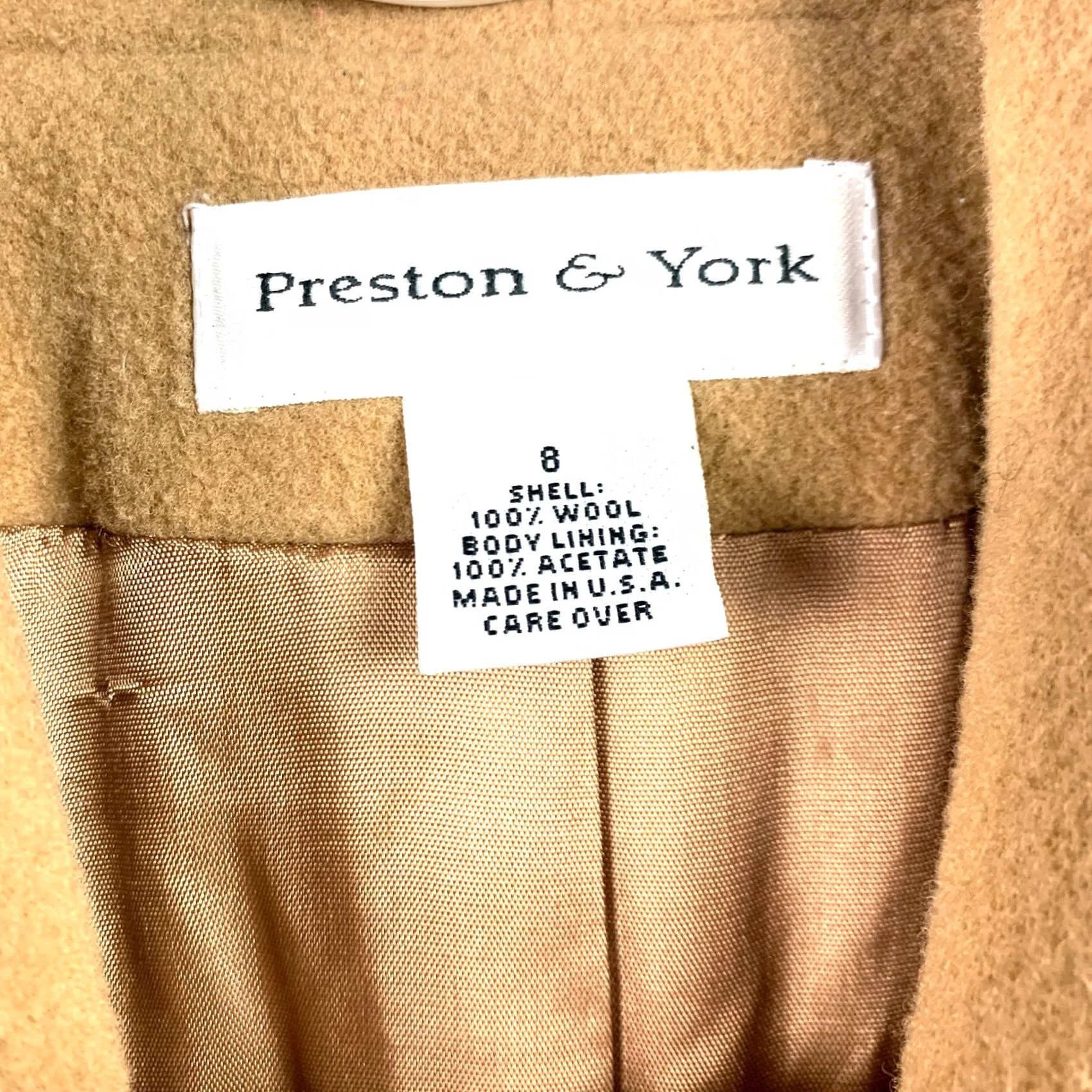 Preston & York Preston & York Brown Wool Double Breasted Long Coat Womens 8 Overcoat Lined Wool FAQ 8 Womens Brown Coat Size M / US 6-8 / IT 42-44 - 3 Thumbnail
