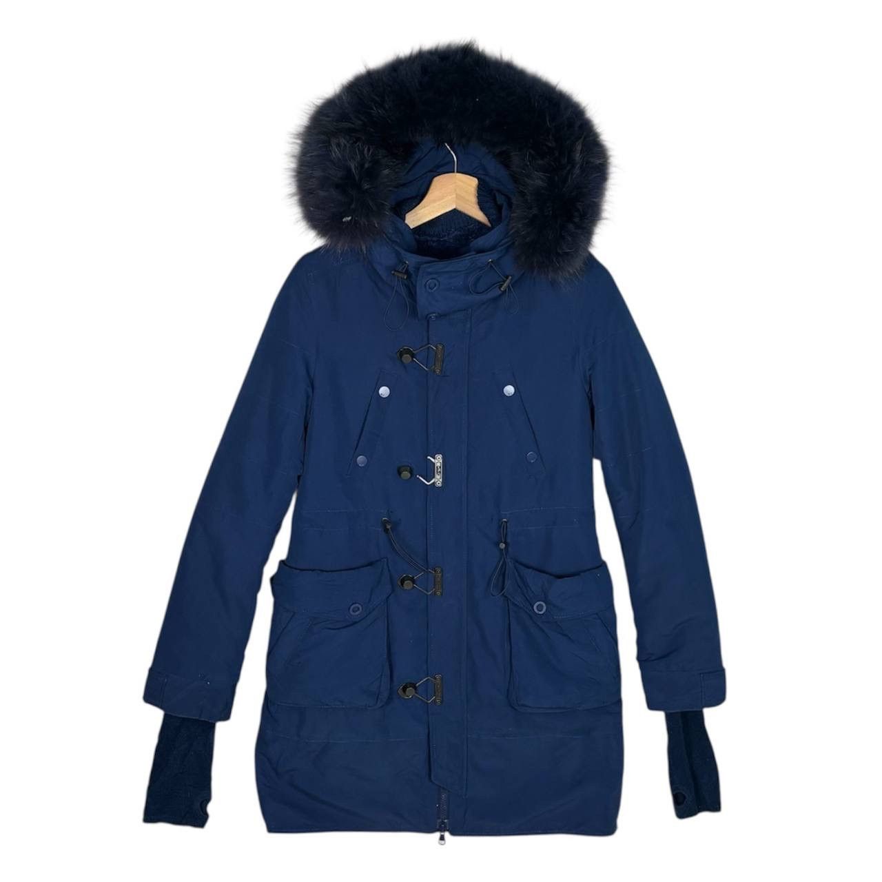 SLY Avant Garde SLY with Fur Hoodie Parka Jacket Blue Size US S / EU 44-46 / 1 - 1 Thumbnail