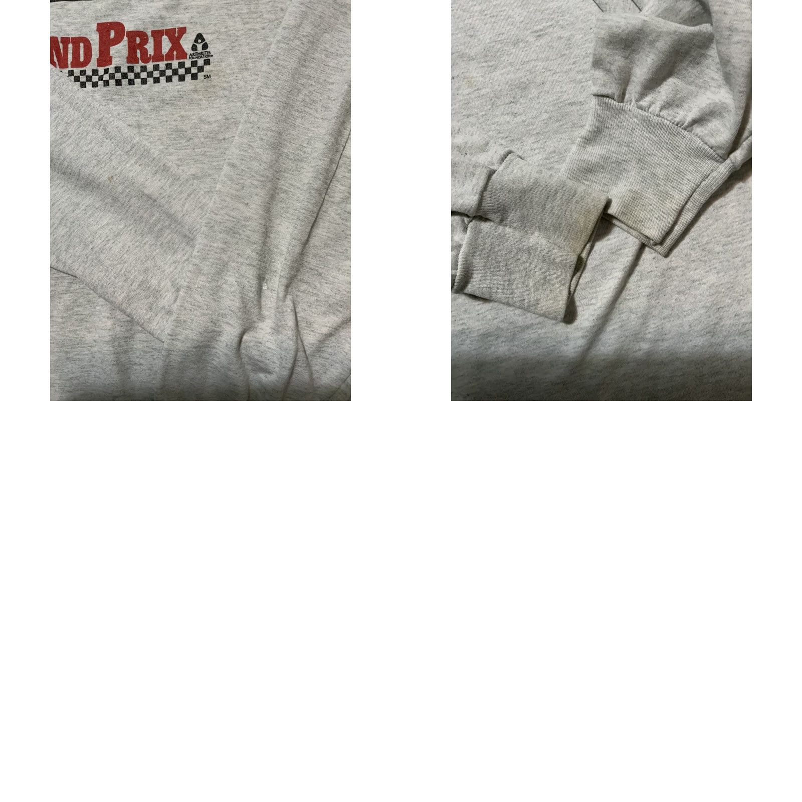 Fruit Of The Loom VINTAGE Arthritis Foundation Mini Grand Prix Racing L/S 50/50 Single Stitch T-Shirt XL Gray Mens Size US XL / EU 56 / 4 - 8 Thumbnail