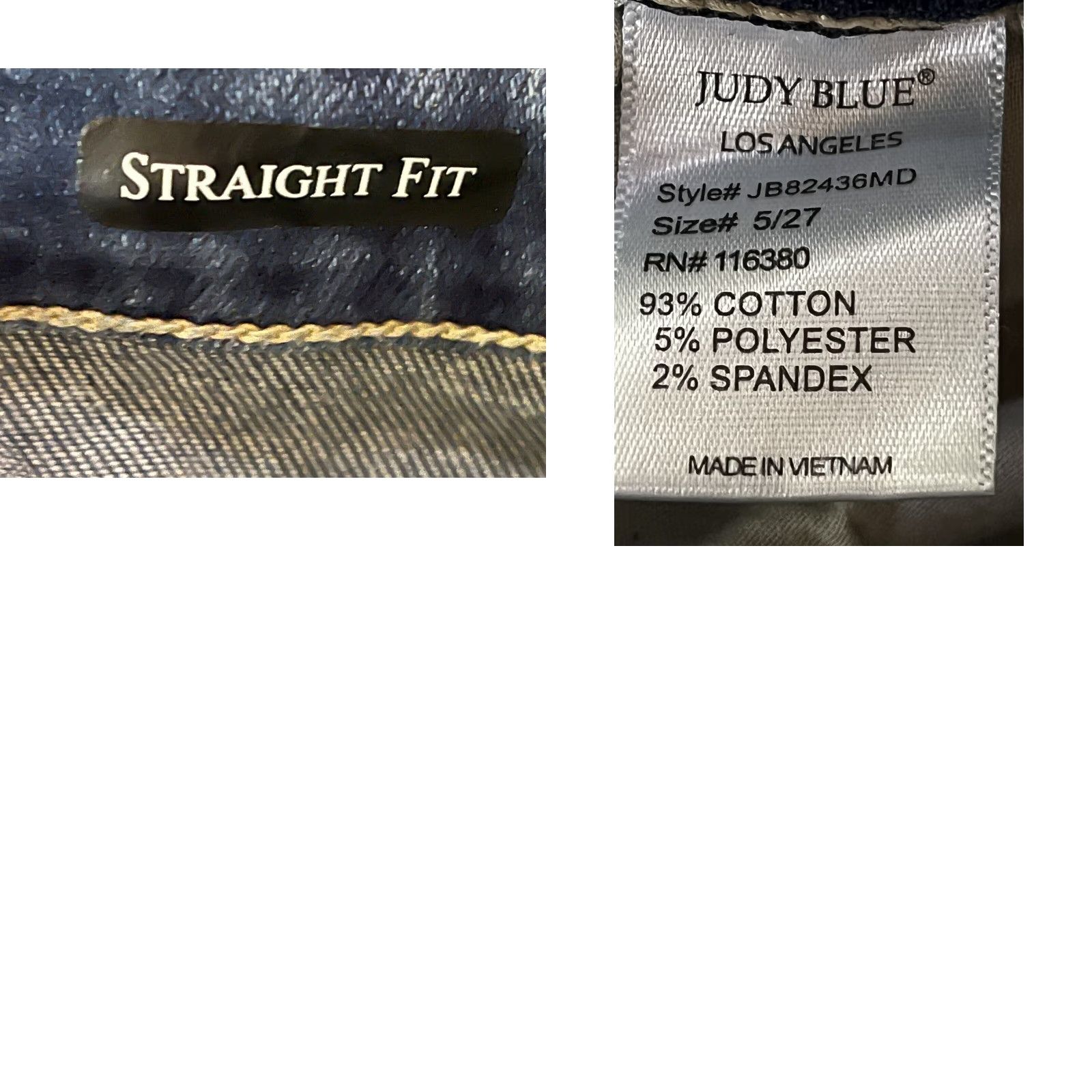 Vintage Judy Blue high rise Released Hem Jeans Sz 5 27 VGUC Distressed Womens Straight Size 27" / US 4 / IT 40 - 8 Thumbnail
