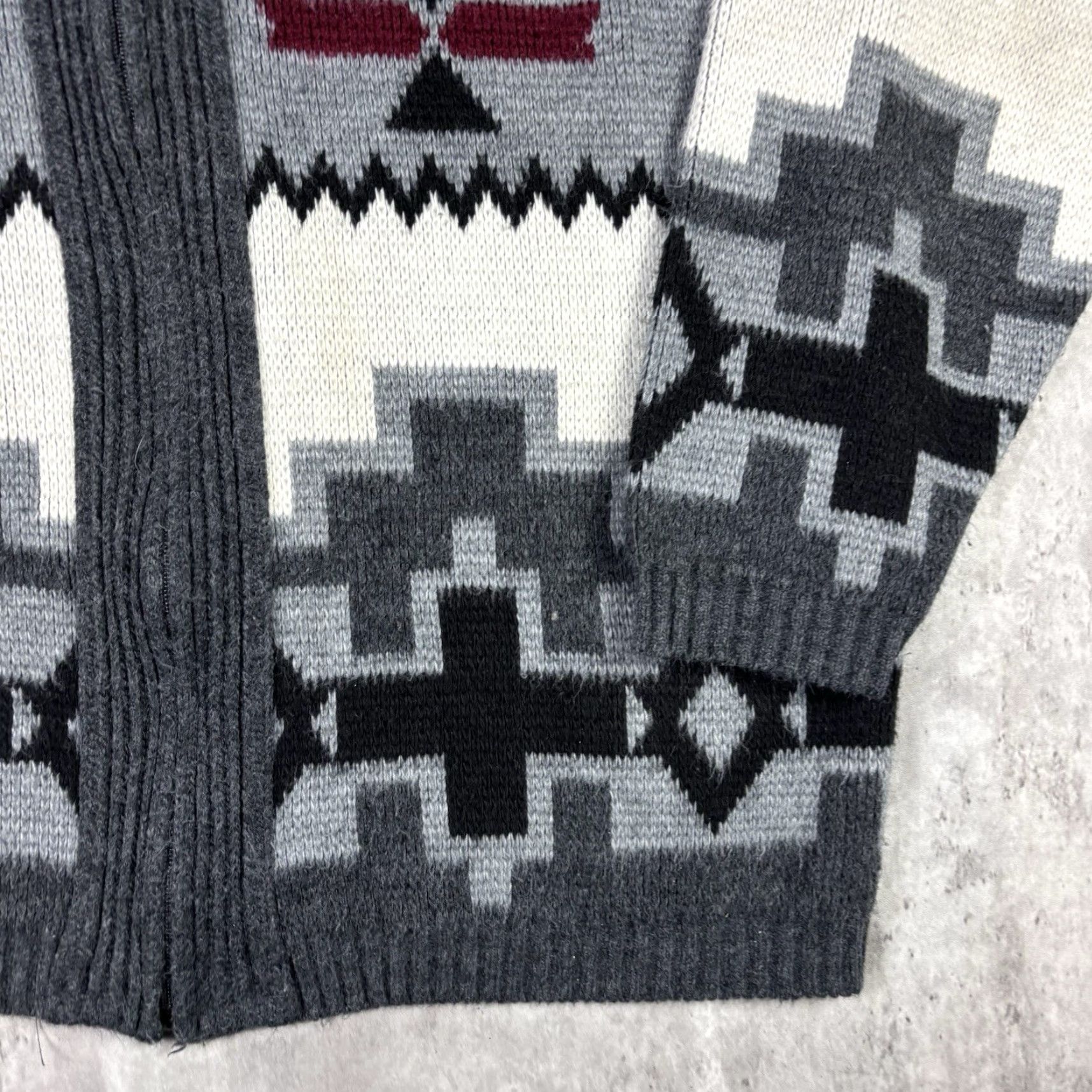 Vintage VINTAGE Towncraft Full Zip Knitted Sweater Adult Large Acrylic Cottagecore Size US L / EU 52-54 / 3 - 3 Thumbnail