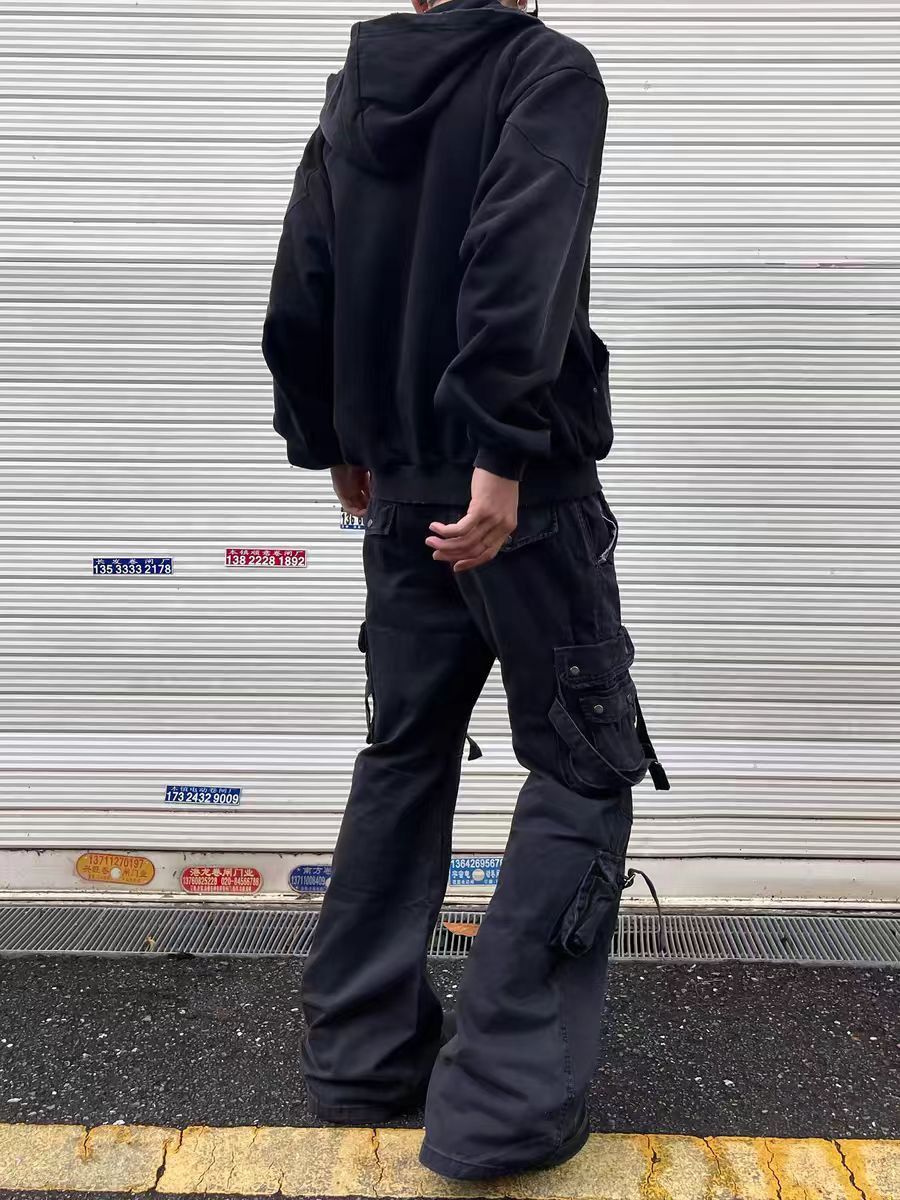 Japanese Brand × Jean Vintage washed strappy cargo jeans Size US 32 / EU 48 - 4 Thumbnail
