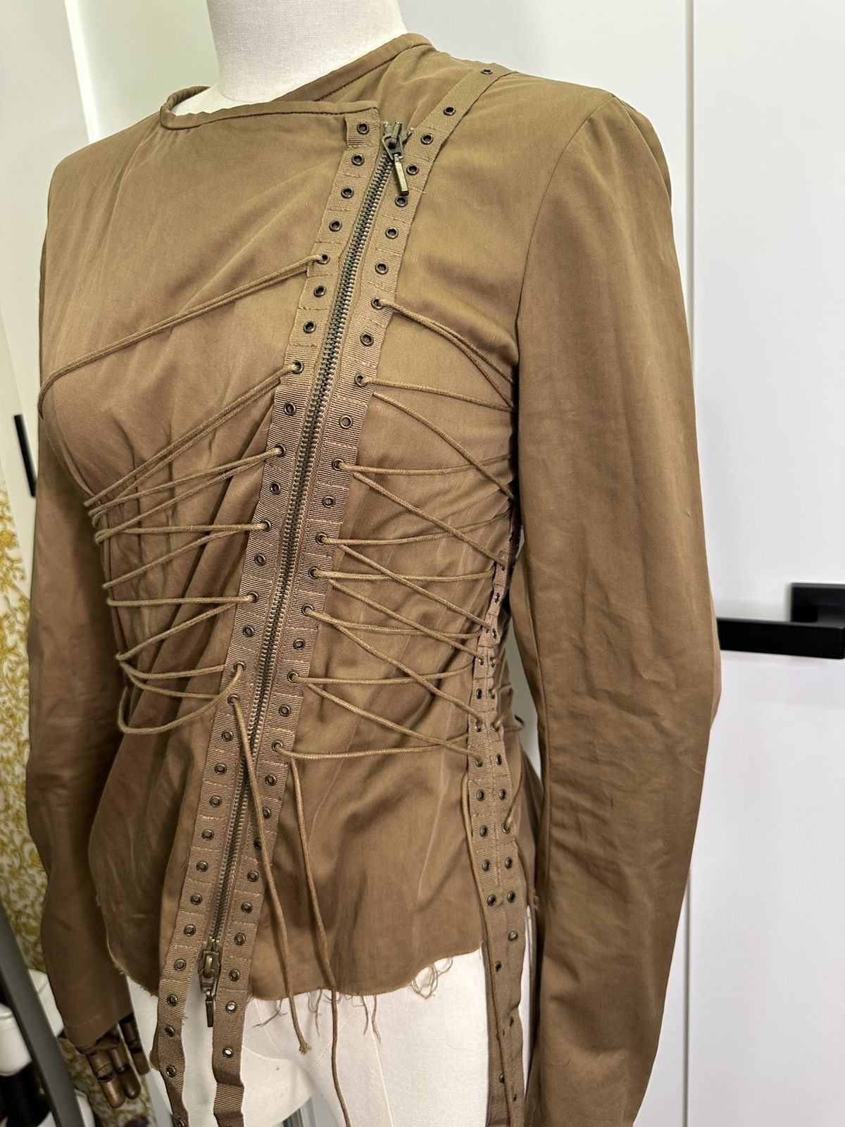 Vintage × plein sud Very rare Plein Sud bondage corset blouse Faycal Amor Size M / US 6-8 / IT 42-44 - 4 Thumbnail