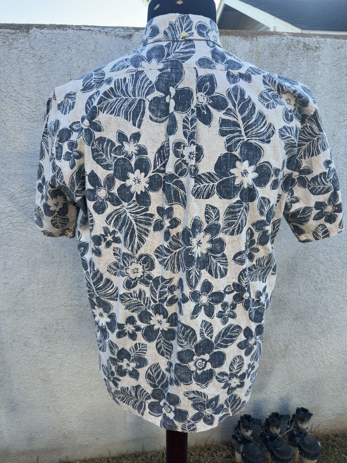 Reyn Spooner PreOwned Reyn Spooner Hawaiian Print Blue/Beige Men's Small Size US S / EU 44-46 / 1 - 2 Thumbnail