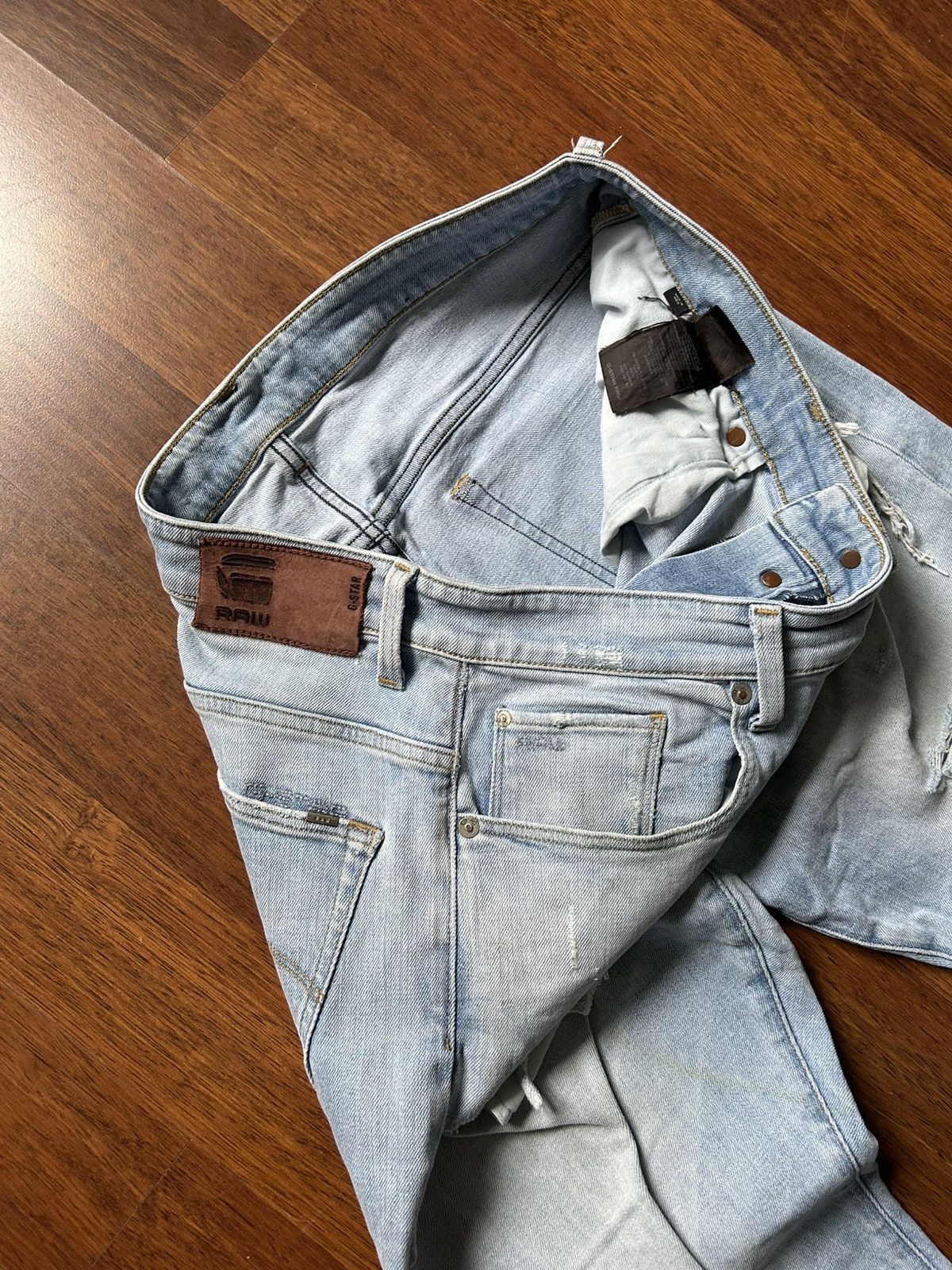 G-Star G-star Raw 3301 Tapered Distressed Blue Jeans Men’s Size 36 Size US 36 / EU 52 - 6 Thumbnail