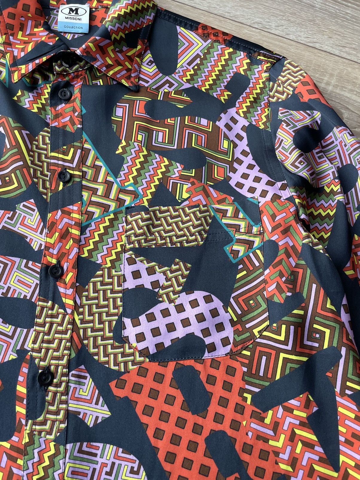 Missoni Missoni Sport Monogram Button Long Sleeve Viscose Shirt Size US M / EU 48-50 / 2 - 6 Thumbnail