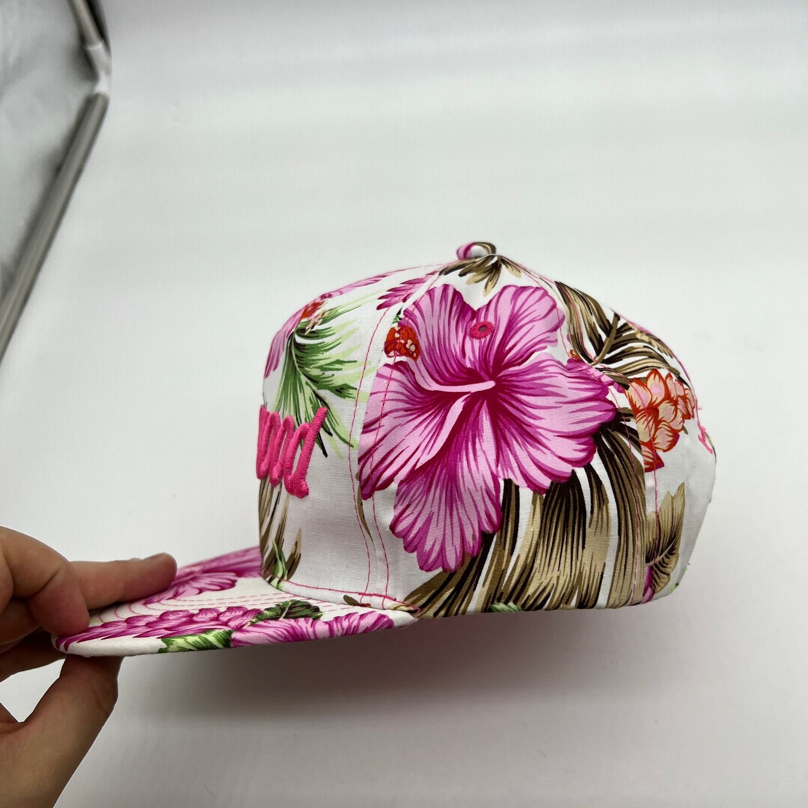 Other Hollywood Women's Pink Floral Hat Snapback Tropical Caps Size ONE SIZE - 2 Thumbnail