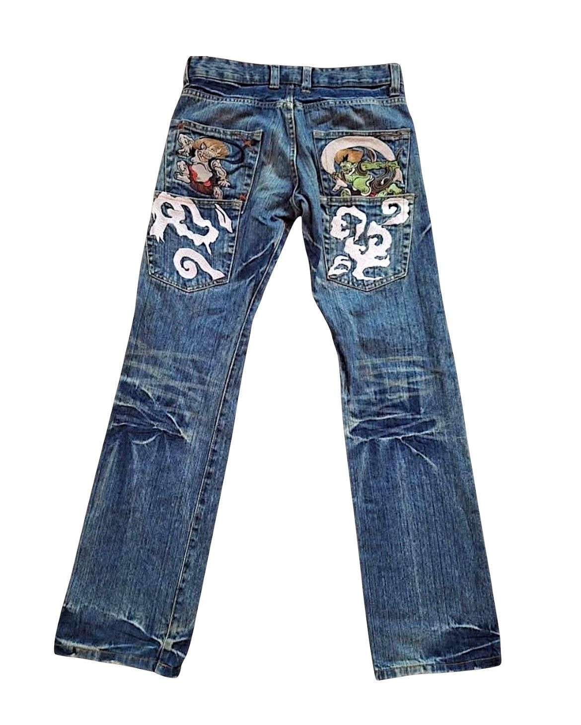 Japanese Brand Japanese Gaijin Embroidery Tatoo Traditional Japan Jeans Size US 31 - 5 Thumbnail