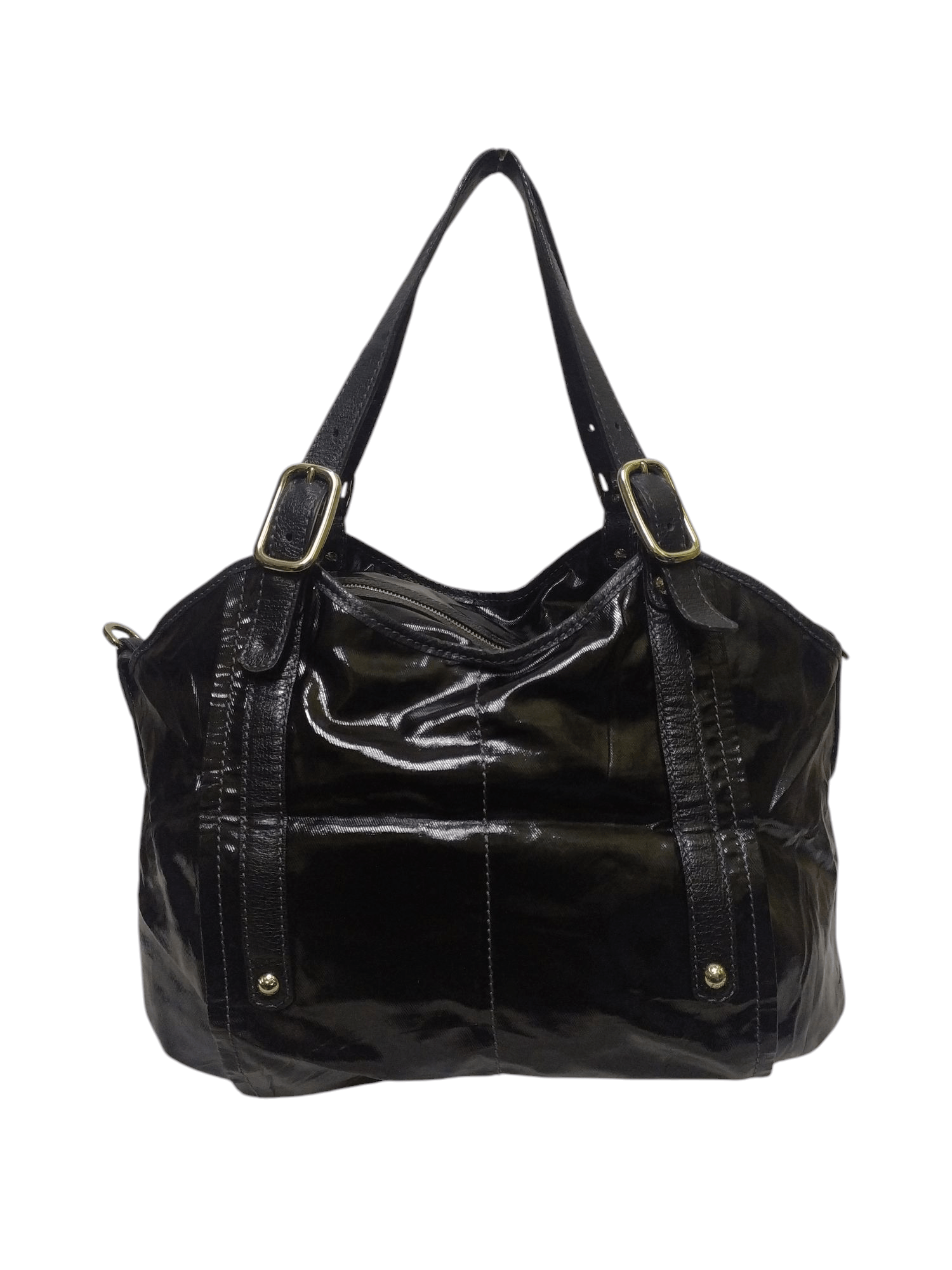 Tod's TOD'S Black Leather Trim Black Front Logo 2 Way Shoulder Bag Size ONE SIZE - 3 Thumbnail