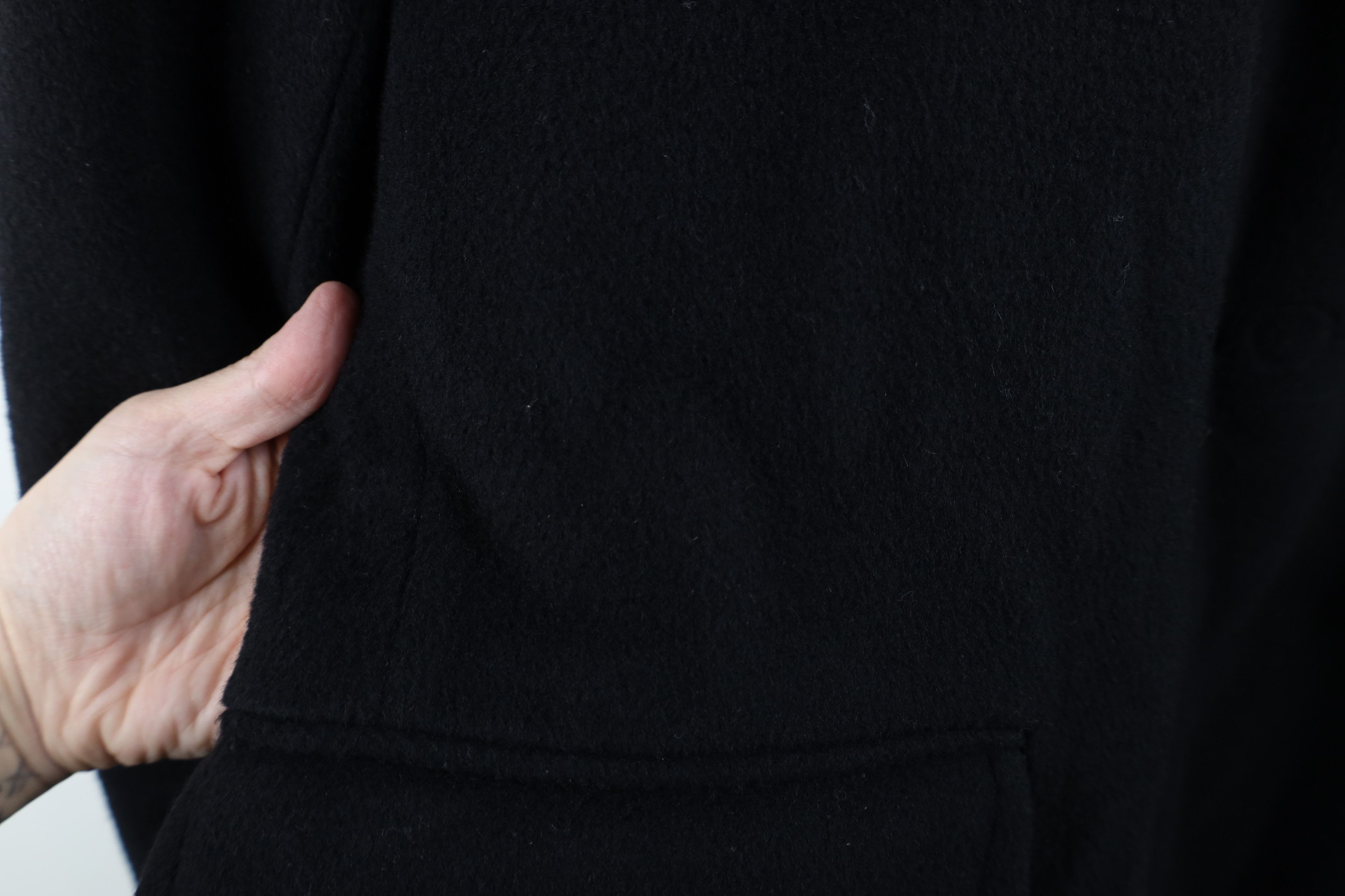 Vintage Vintage 90s Wool Cashmere Overcoat Trench Coat Jacket Black Size US XXL / EU 58 / 5 - 4 Thumbnail