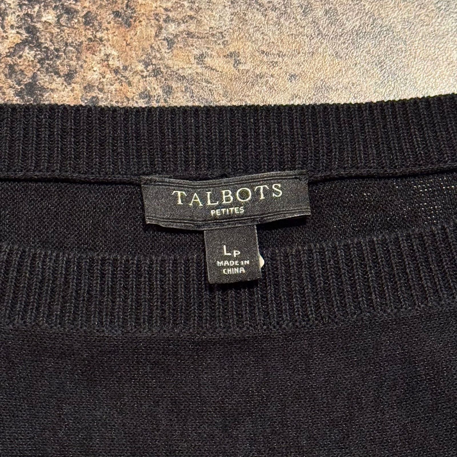 Talbots Talbots Colorblock Top Black Blue LP Minimalist Quiet Luxury Size L / US 10 / IT 46 - 3 Thumbnail
