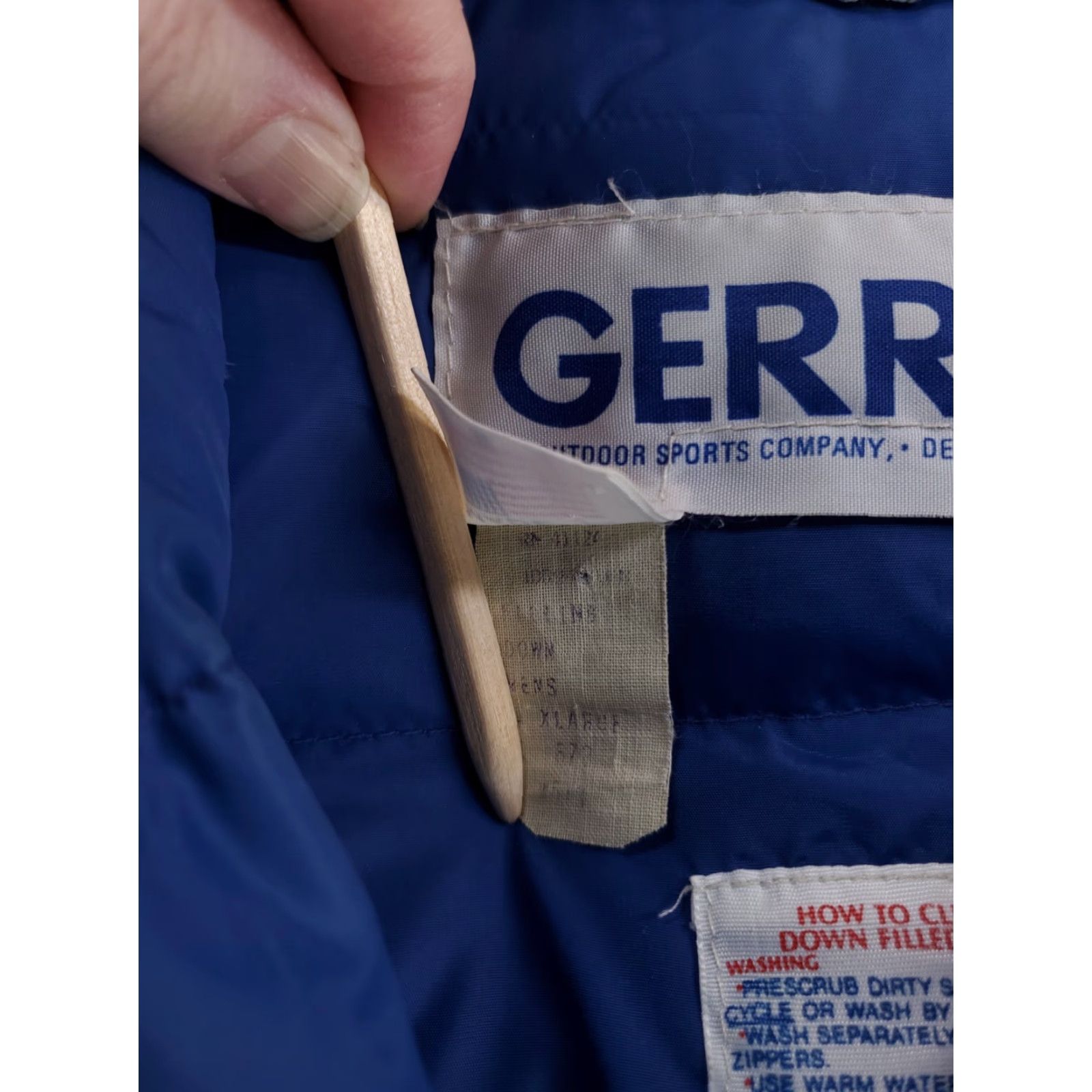 Vintage Gerry VTG Down Puffer Full Zip Jacket Blue Ski Snowboard Mens XL Size US XL / EU 56 / 4 - 4 Thumbnail