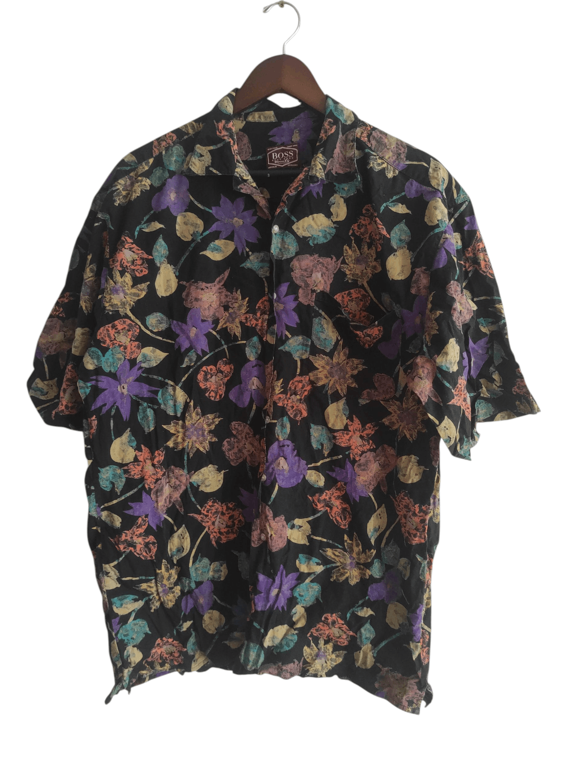 Hugo Boss VTG HUGO BOSS Shirt Men Hawaiian 90’s Floral Made In Germany Size US XL / EU 56 / 4 - 1 Thumbnail