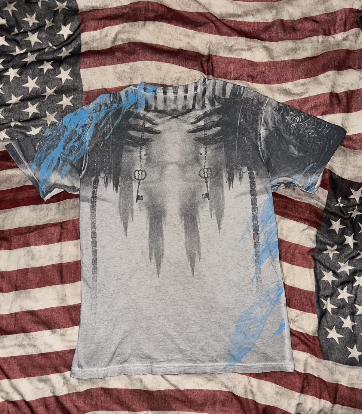 Affliction AFFLICTION BIRD W KEYS TEE Size US L / EU 52-54 / 3 - 2 Thumbnail
