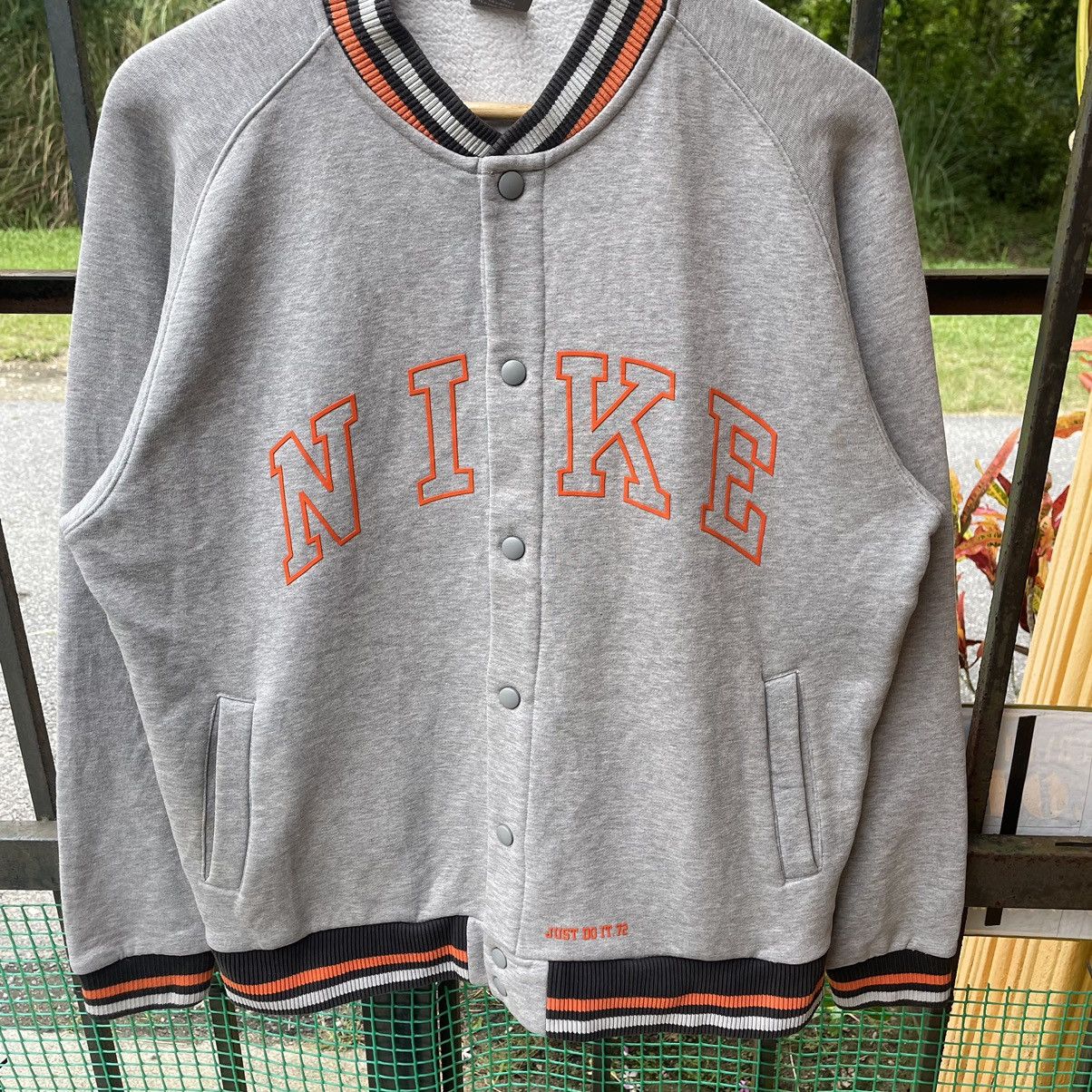 Nike × Vintage 🔥Vintage Nike Big Logo Spellout Full Buttons Varsity Jacket Size US M / EU 48-50 / 2 - 3 Thumbnail