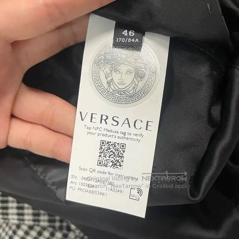 Versace Versace Women's Gray Checkered Jacket . Size XXS / US 00 / IT 34 - 7 Thumbnail