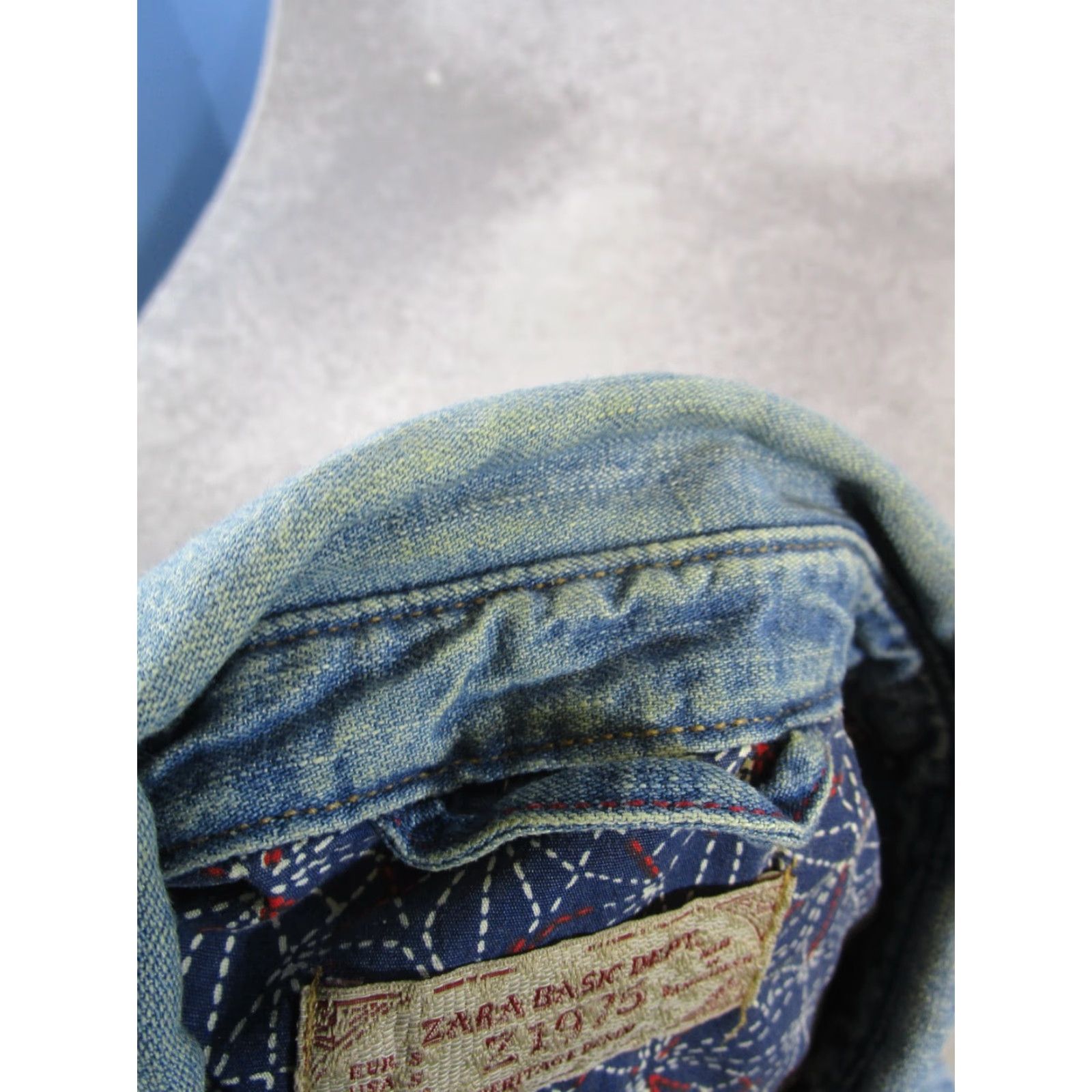 Zara VINTAGE Zara Jacket Womens Small Denim Cotton Blend Short Solid Blue 90s Casual Womens Size S / US 4 / IT 40 - 4 Thumbnail