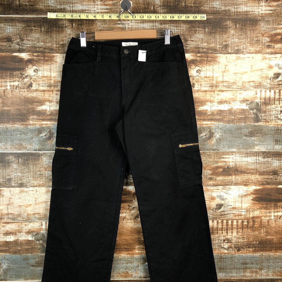 Japanese Brand A.V.V Black Cargo utility Multipocket Pants #A2436 Size 27" / US 4 / IT 40 - 2 Thumbnail