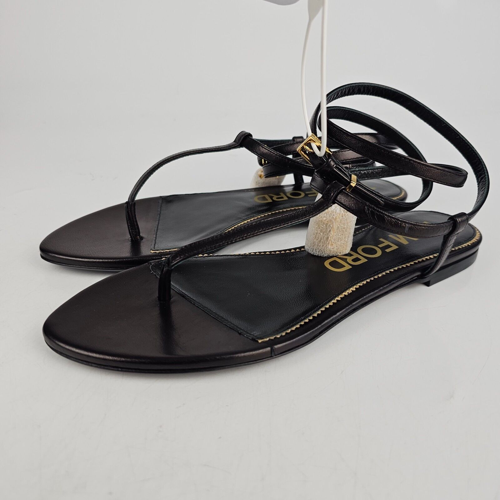 Tom Ford Tom Ford Padlock Black Leather Sandals New Size US 8.5 / IT 38.5 - 1 Thumbnail