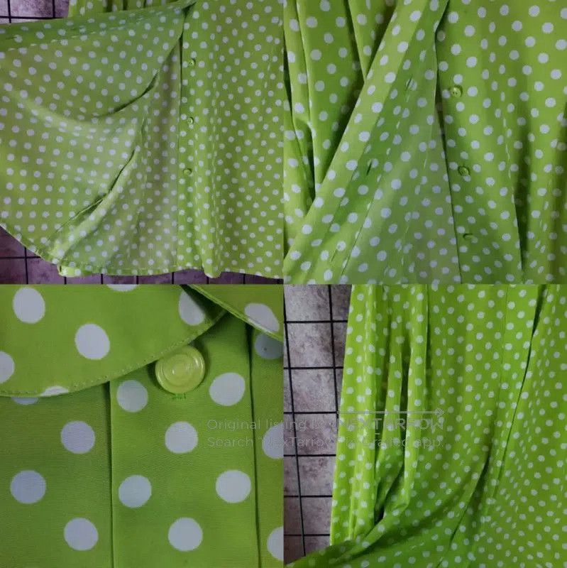 Dior Dior Green Polka Dot Long Sleeve Shirt . Size M / US 6-8 / IT 42-44 - 7 Thumbnail