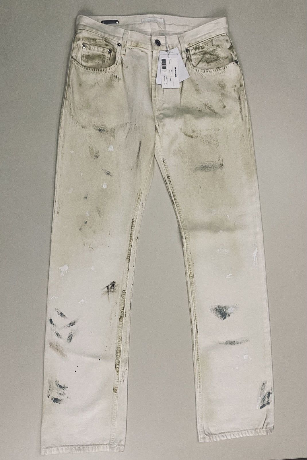 Helmut Lang Helmut Lang lowrise painted jeans | Grailed