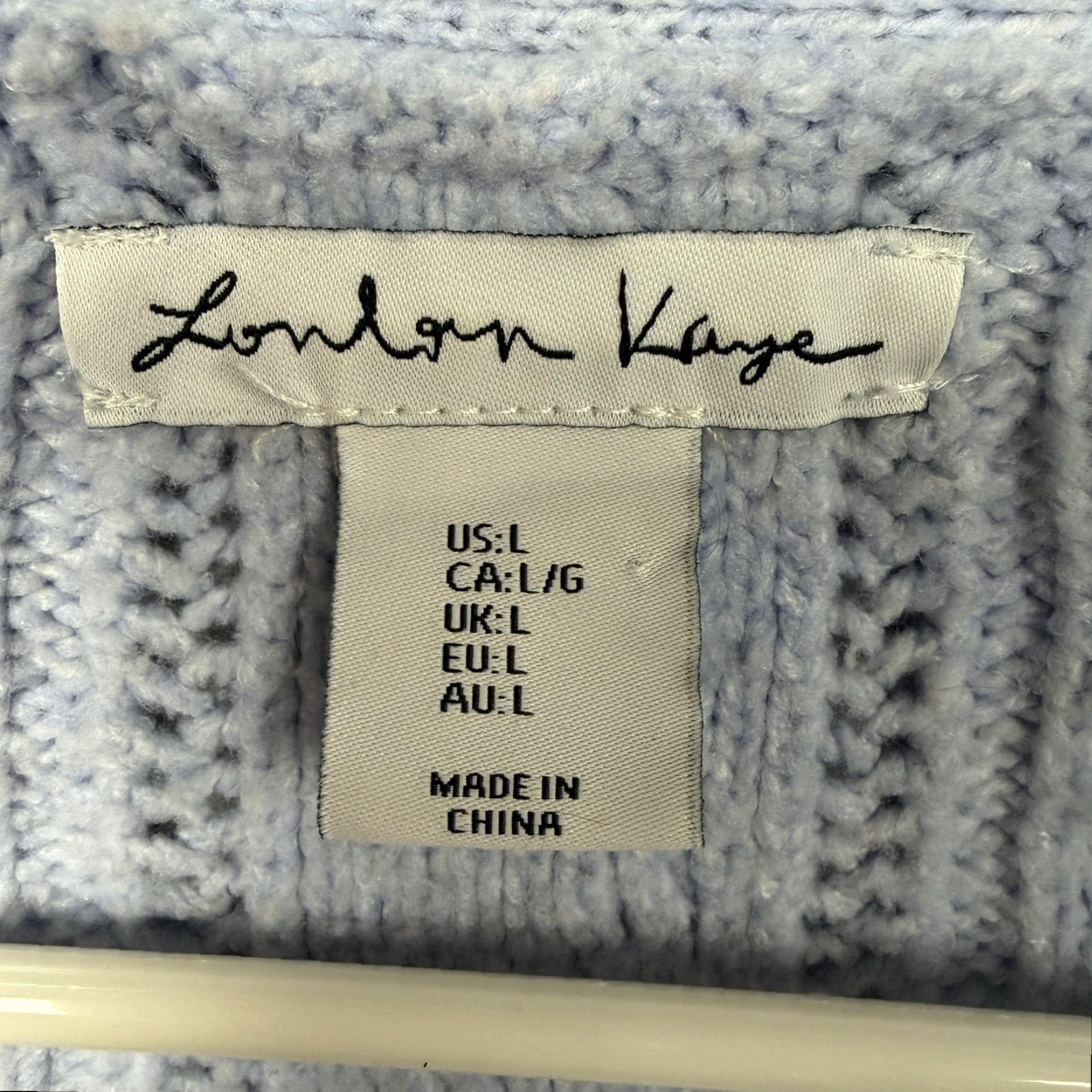 Vintage London Kaye Cardigan Sweater Womens L Blue Cable Knit Button Classic Cozy Preppy Size L / US 10 / IT 46 - 5 Thumbnail