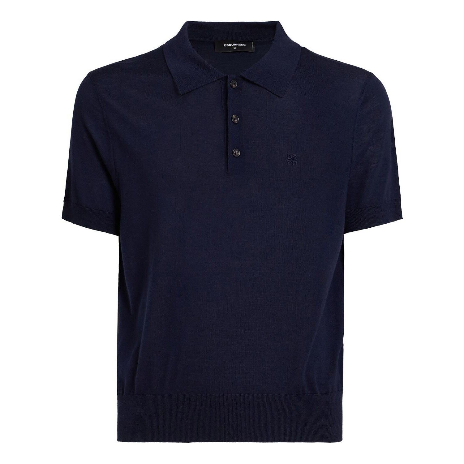 Dsquared2 DSQUARED2 Navy Wool Polo Shirt New & Authentic (Men's size:X Size US XXL / EU 58 / 5 - 1 Thumbnail