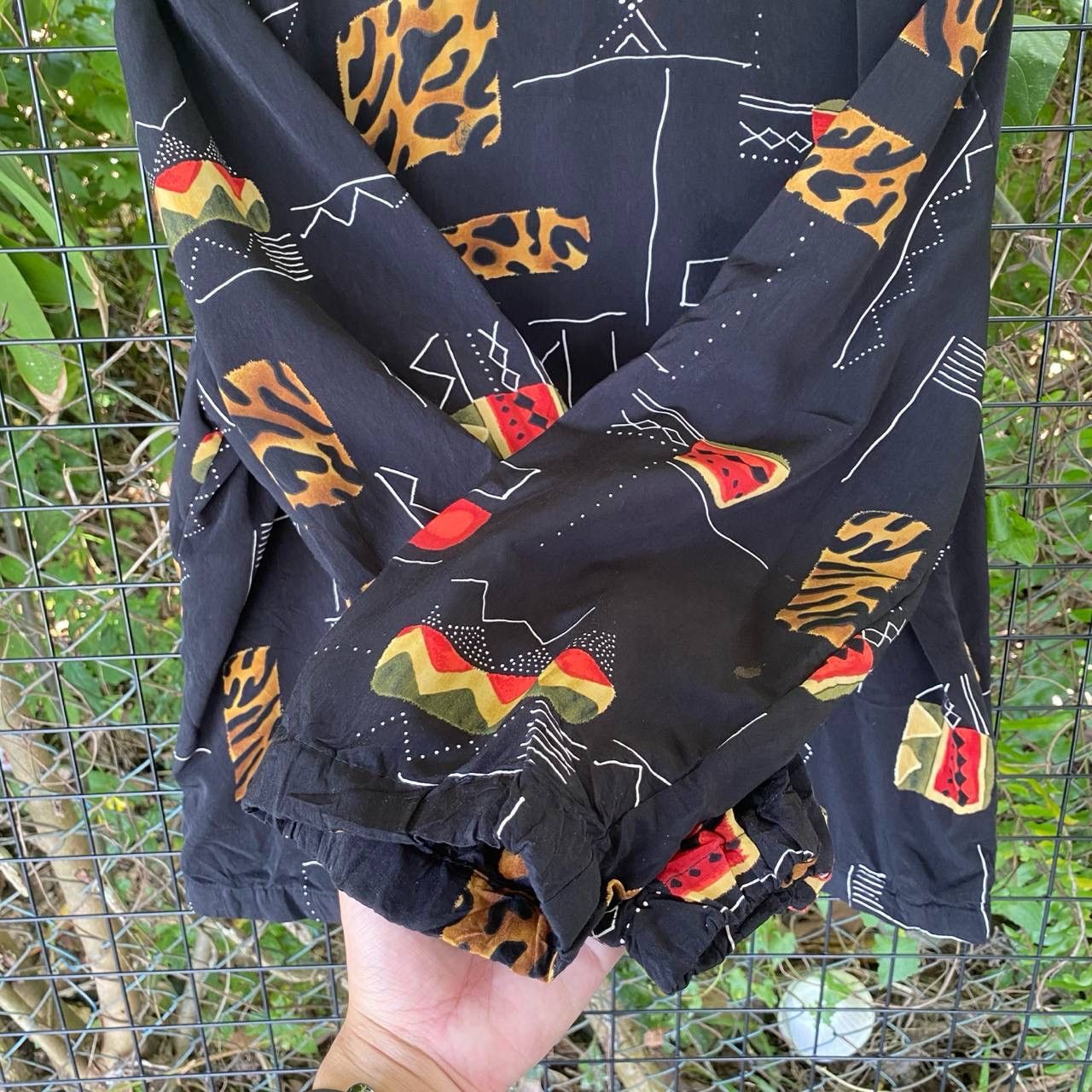 Designer × Vintage Vtg Erin Lindon Fullprint Baggy Zipper Flannel Jacket Size US L / EU 52-54 / 3 - 9 Thumbnail