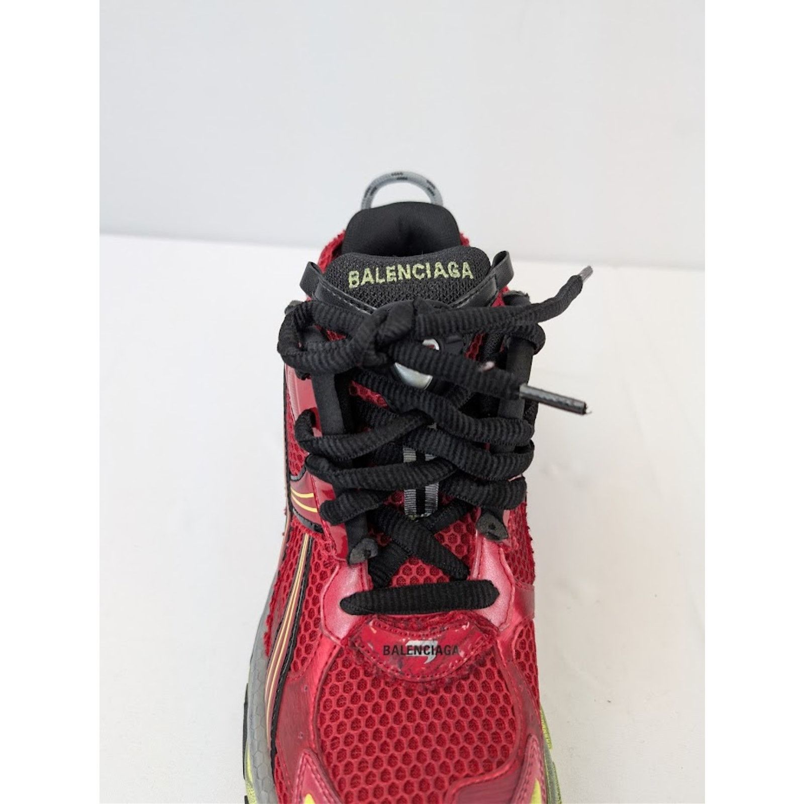 Balenciaga o1rshd1 Mesh Rubber Runner in Red/Yellow/Grey/Black Size US 12 / EU 45 - 13 Thumbnail
