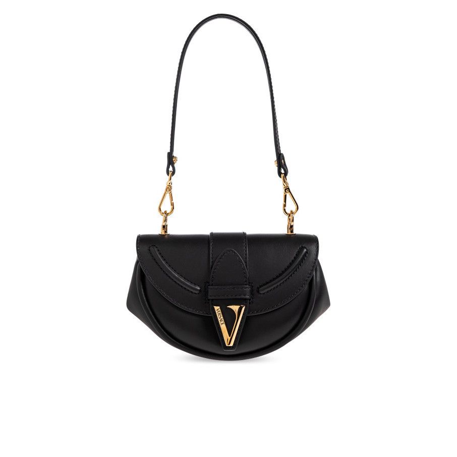Versace VERSACE Small Black Leather Shoulder Bag New & Authentic Size ONE SIZE - 1 Thumbnail
