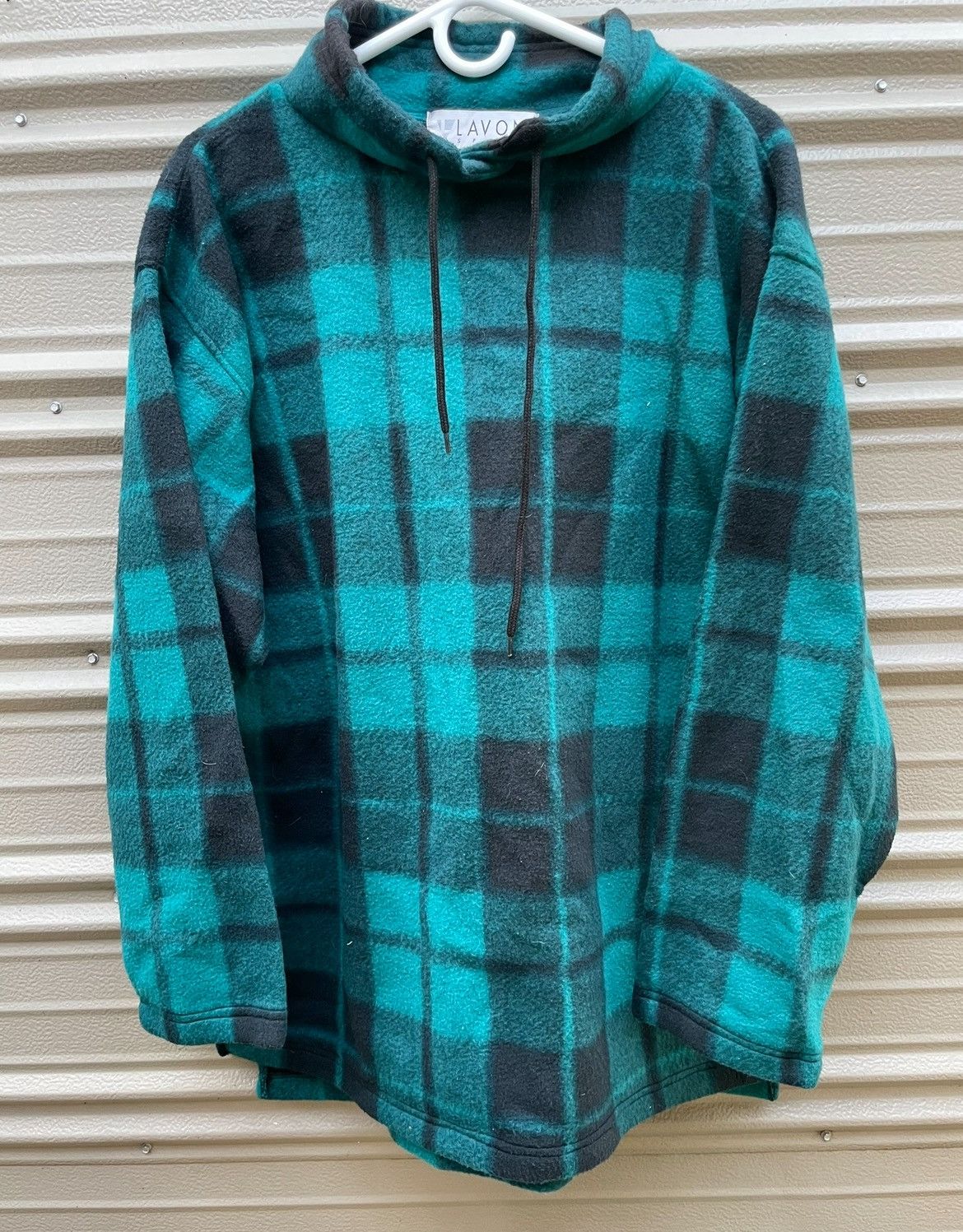 Other Vintage Lavon Sport Plaid Fleece Pullover Jacket Teal Black Size US L / EU 52-54 / 3 - 7 Thumbnail