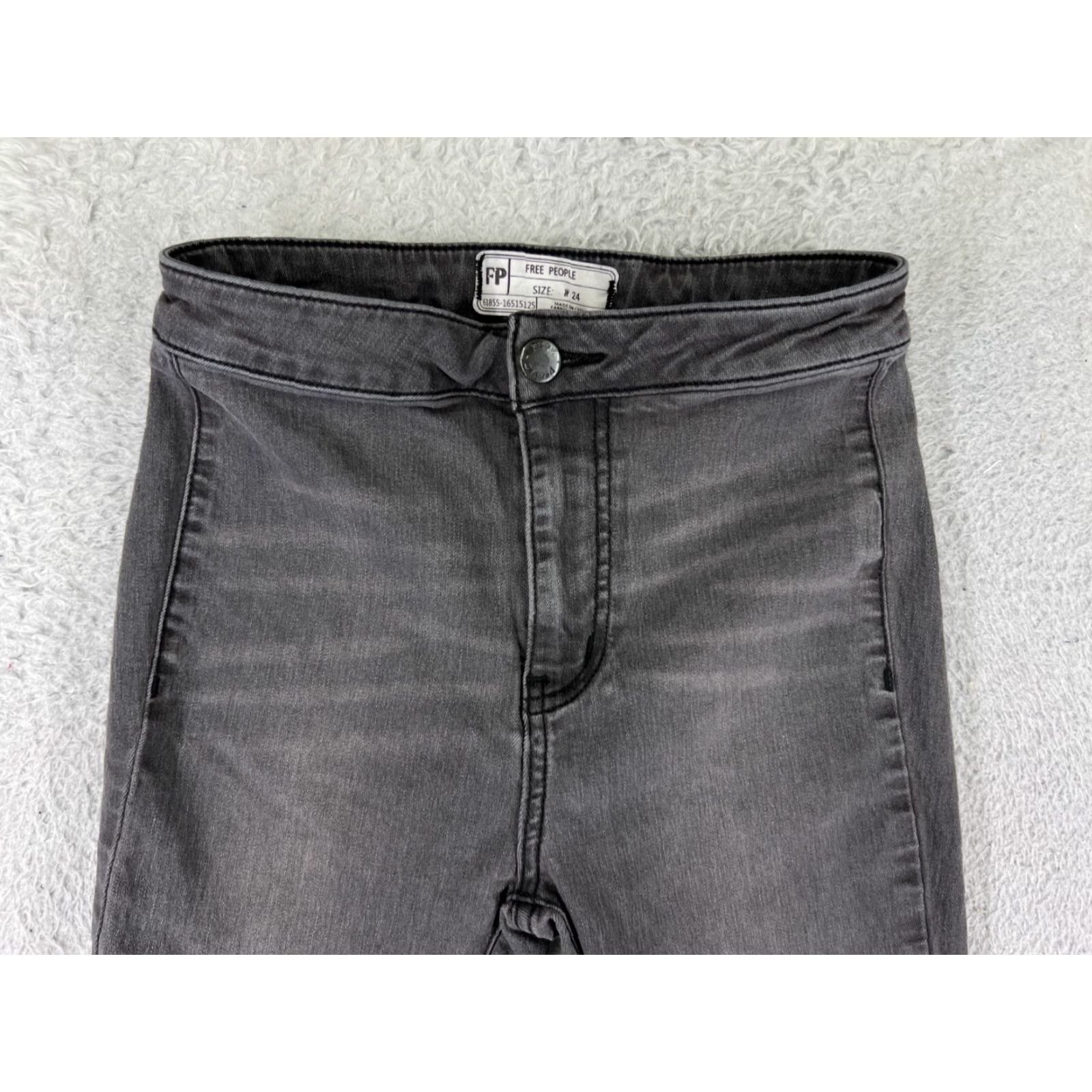 Free People Free People Womens Jeans Basic Black Cotton Blend 5-Pocket Denim Flared Rise Mid Inseam 29 Size 42" / US 20 - 4 Thumbnail