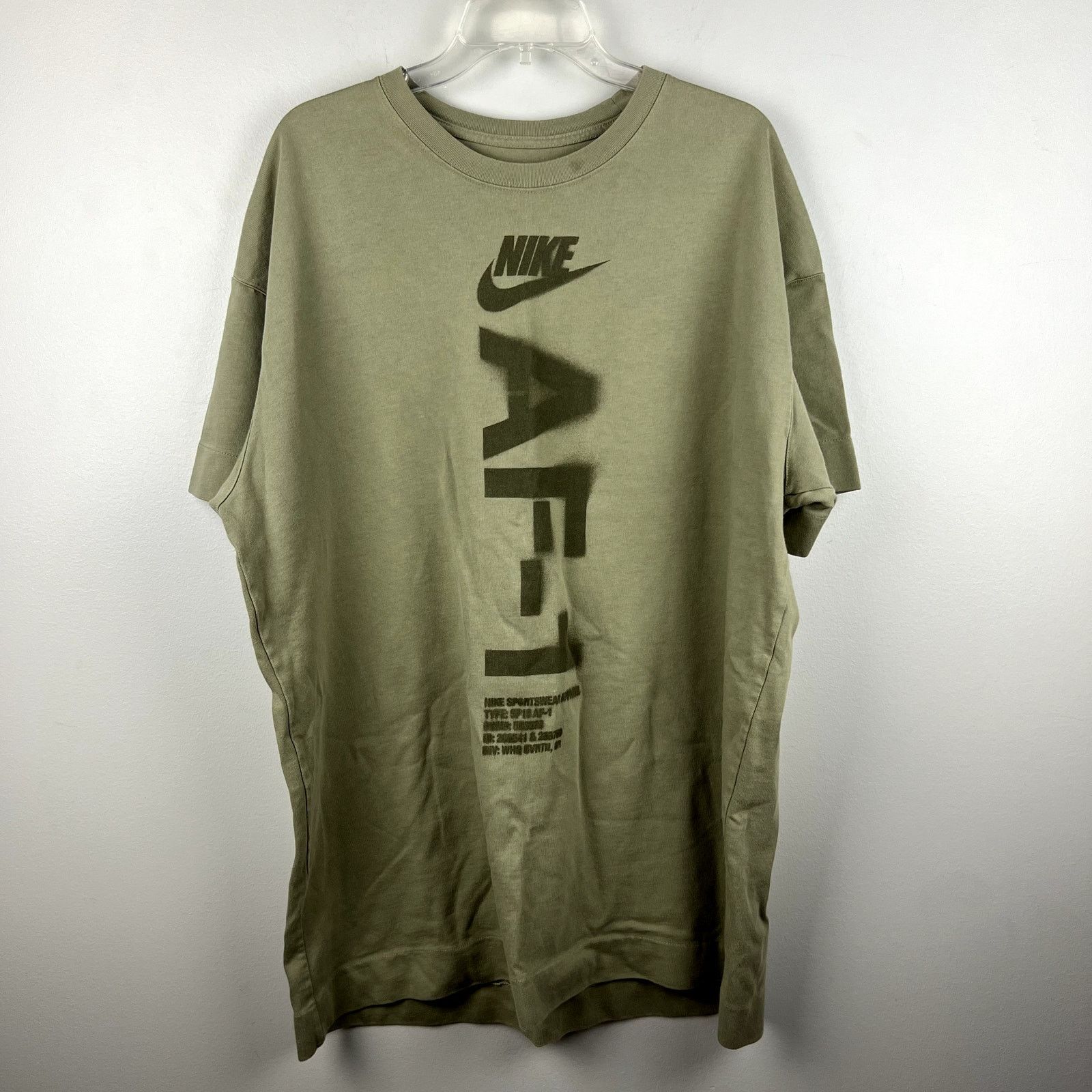 Nike Nike Air Force One Green Oversized Heavyweight Tee Size XXL Size US XXL / EU 58 / 5 - 2 Thumbnail
