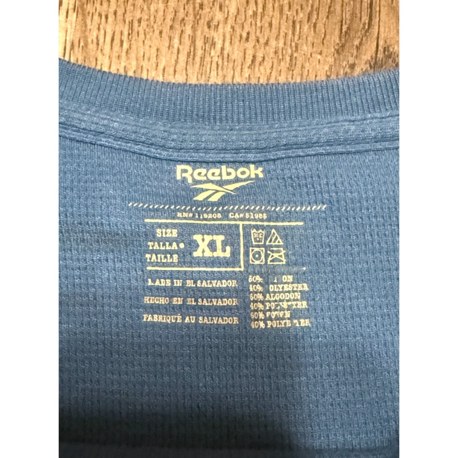 Reebok Reebok Shirt Men's XL Blue Long Sleeve TooToo #22 Size US XL / EU 56 / 4 - 6 Thumbnail