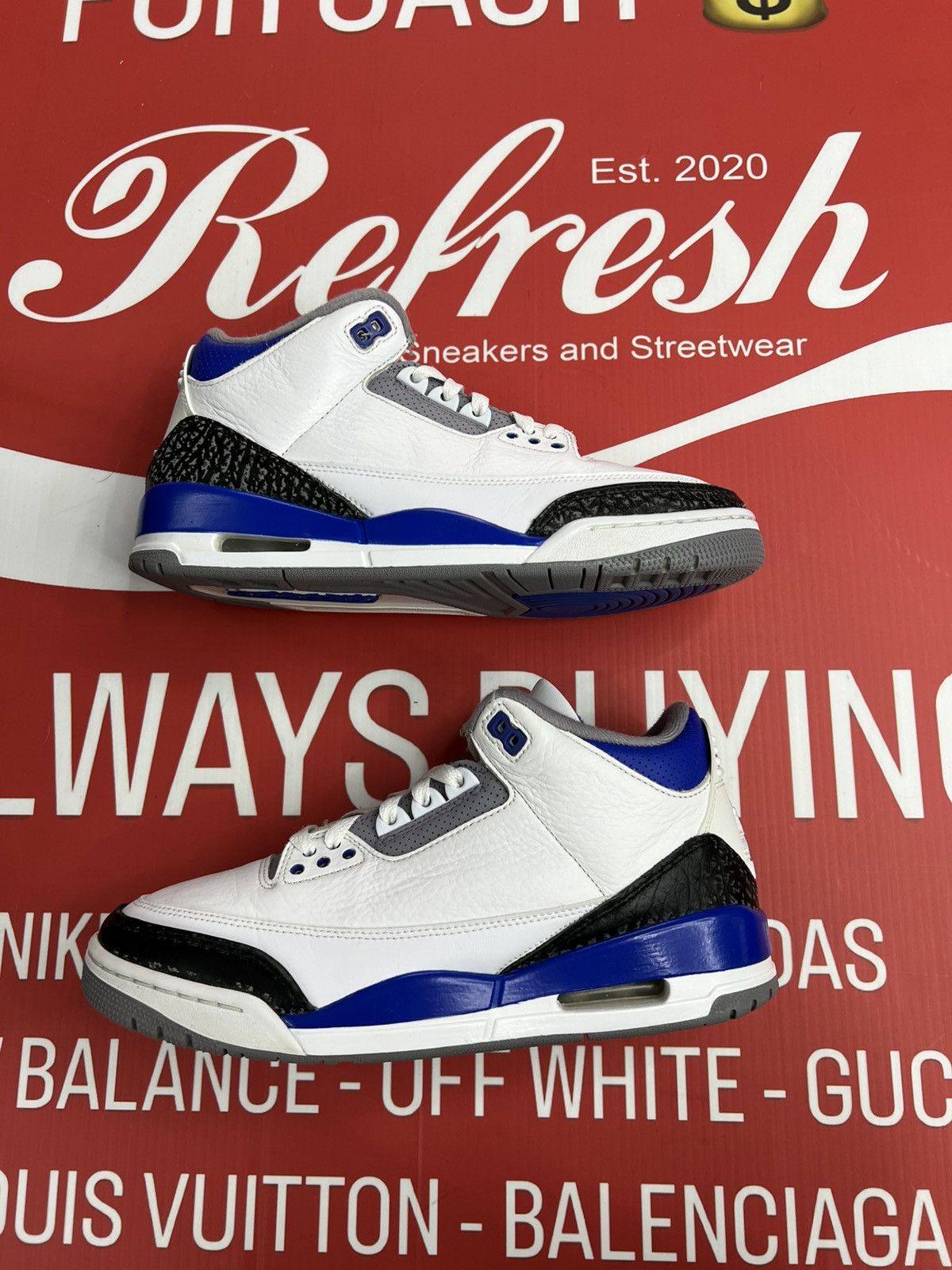 Jordan Brand Air Jordan 3 Retro Racer Blue Size 8.5 (CT8532-145) Size US 8.5 / EU 41-42 - 2 Thumbnail