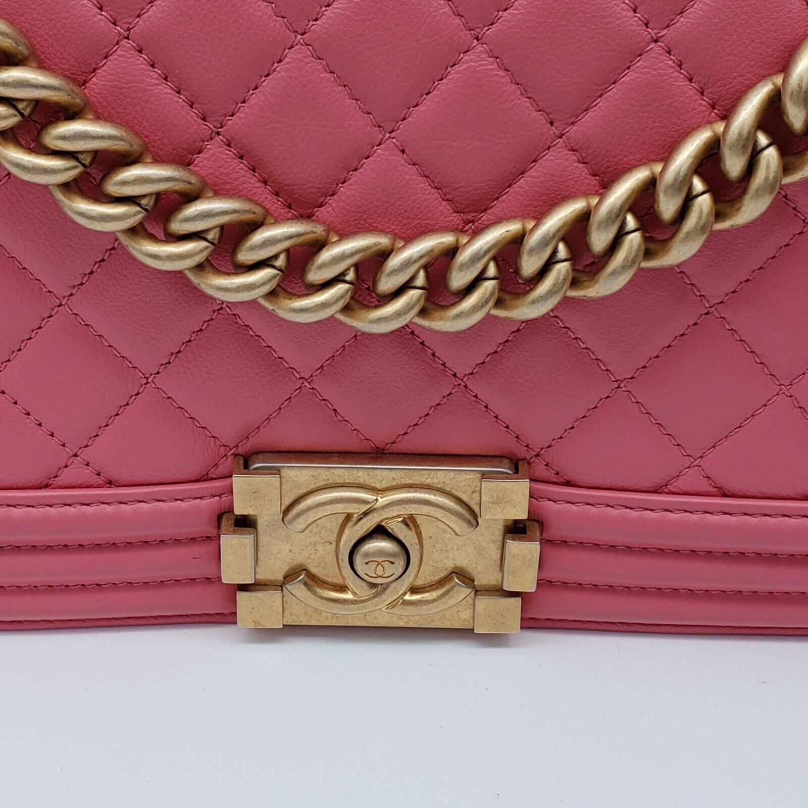 Chanel 100% Authentic CHANEL Boy Leather Shoulder Bag 2700-080524 Size ONE SIZE - 16 Thumbnail