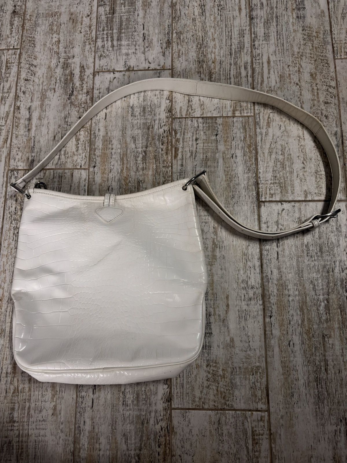Longchamp Longchamp Roseau Croc-Embossed Leather Hobo Bag Size ONE SIZE - 3 Thumbnail