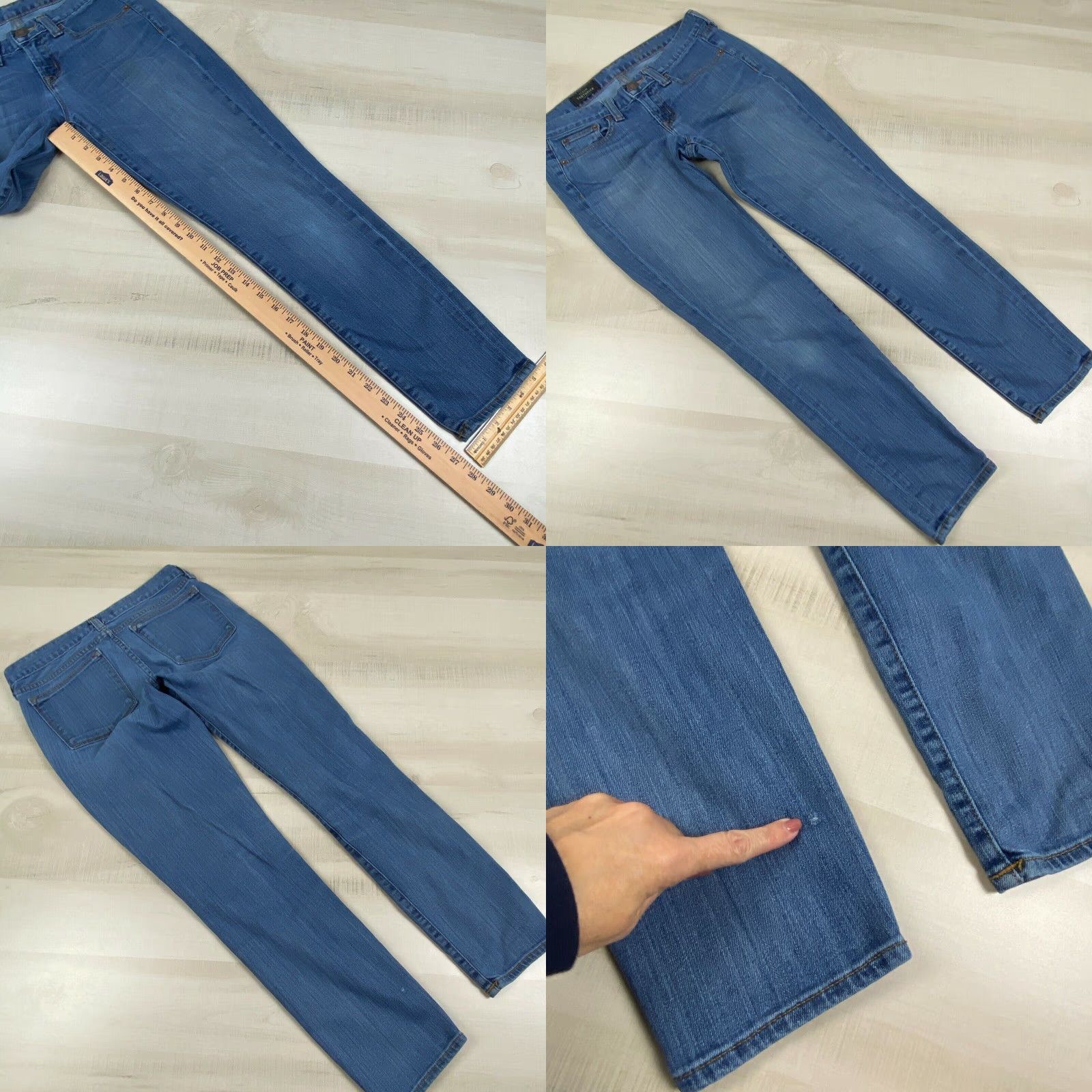 J.Crew J.CREW Women's Medium Wash Skinny Jeans 27 Low Rise Ankle Blue Cotton Blend Stretch Size 27" / US 4 / IT 40 - 8 Thumbnail