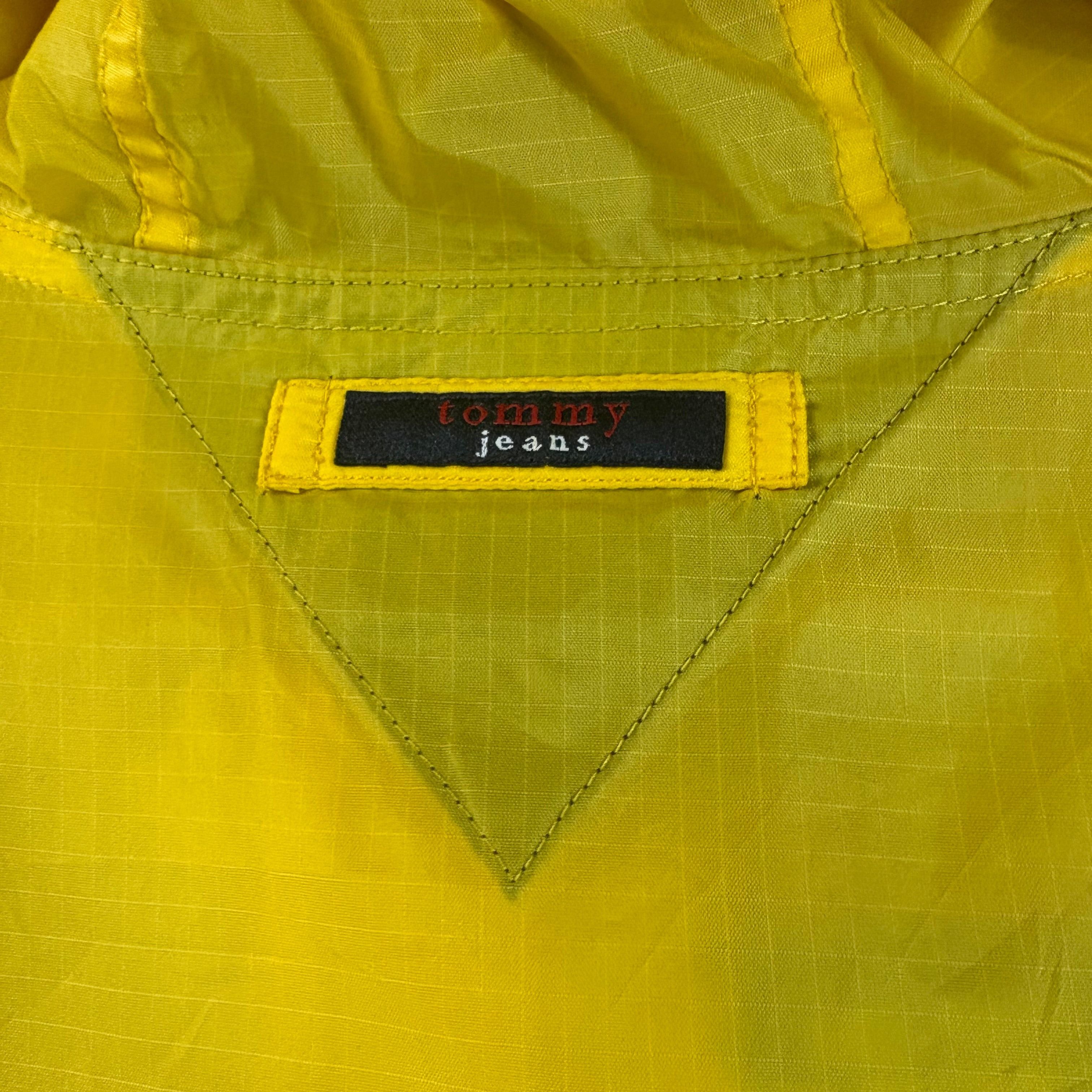 Tommy Hilfiger Vintage 90s Tommy Jeans Yellow Nylon Pullover Windbreaker Size US XL / EU 56 / 4 - 4 Thumbnail