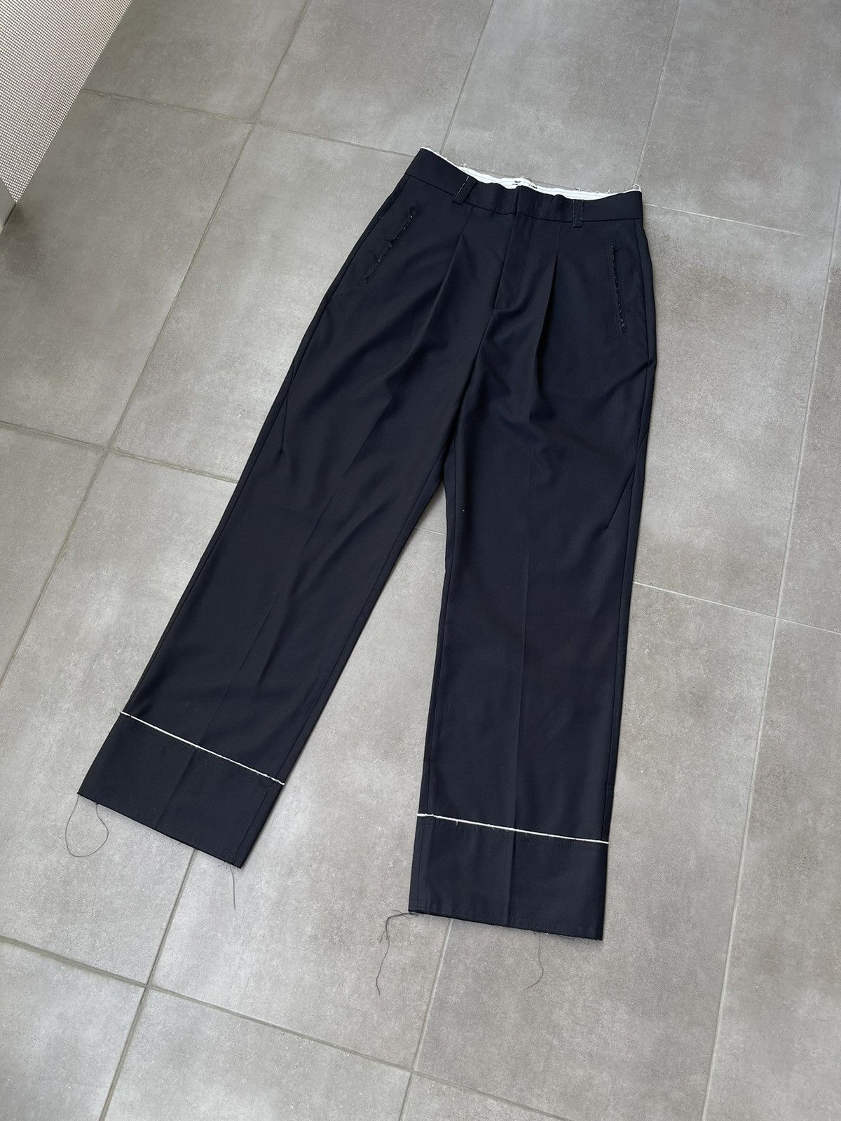 Ader Error !DS! SS22 Adererror Distressed Black Casual Pants Size 30" / US 8 / IT 44 - 7 Thumbnail