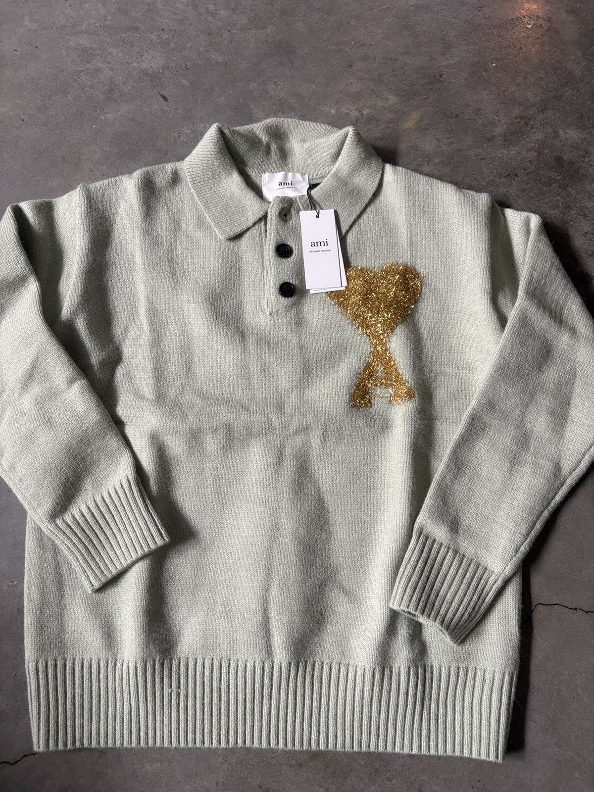 AMI Ami Paris De Coeur Polo Shirt Size US M / EU 48-50 / 2 - 1 Thumbnail