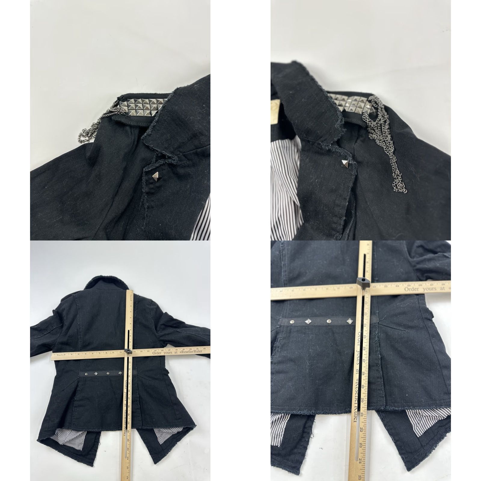 BKE VINTAGE BKE Jacket Women’s Small S Black Chains Studs Y2K Size S / US 4 / IT 40 - 8 Thumbnail