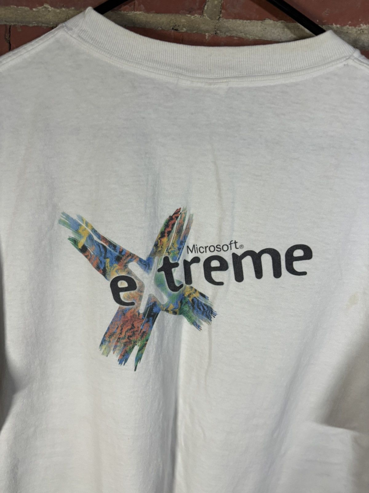 Microsoft Vintage 90s Microsoft eXtreme T-Shirt White Windows PC Sz XL Size US XL / EU 56 / 4 - 8 Thumbnail