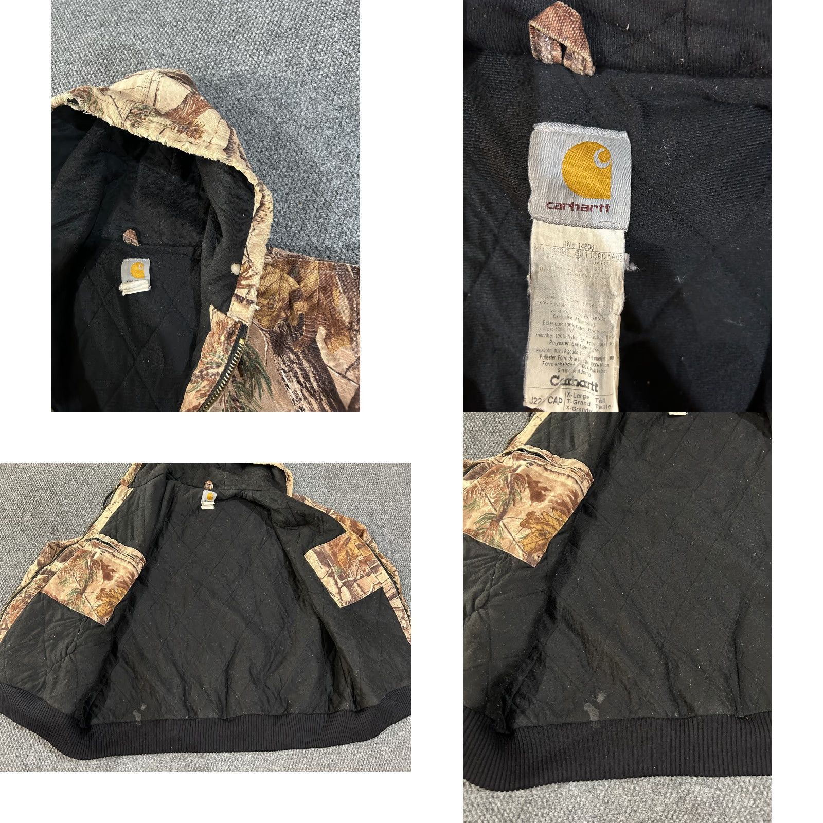 Carhartt VINTAGE Carhartt Camouflage Jacket Mens XL Tall Brown Hunting Workwear Jacket / Coat Gel? Size US XL / EU 56 / 4 - 8 Thumbnail