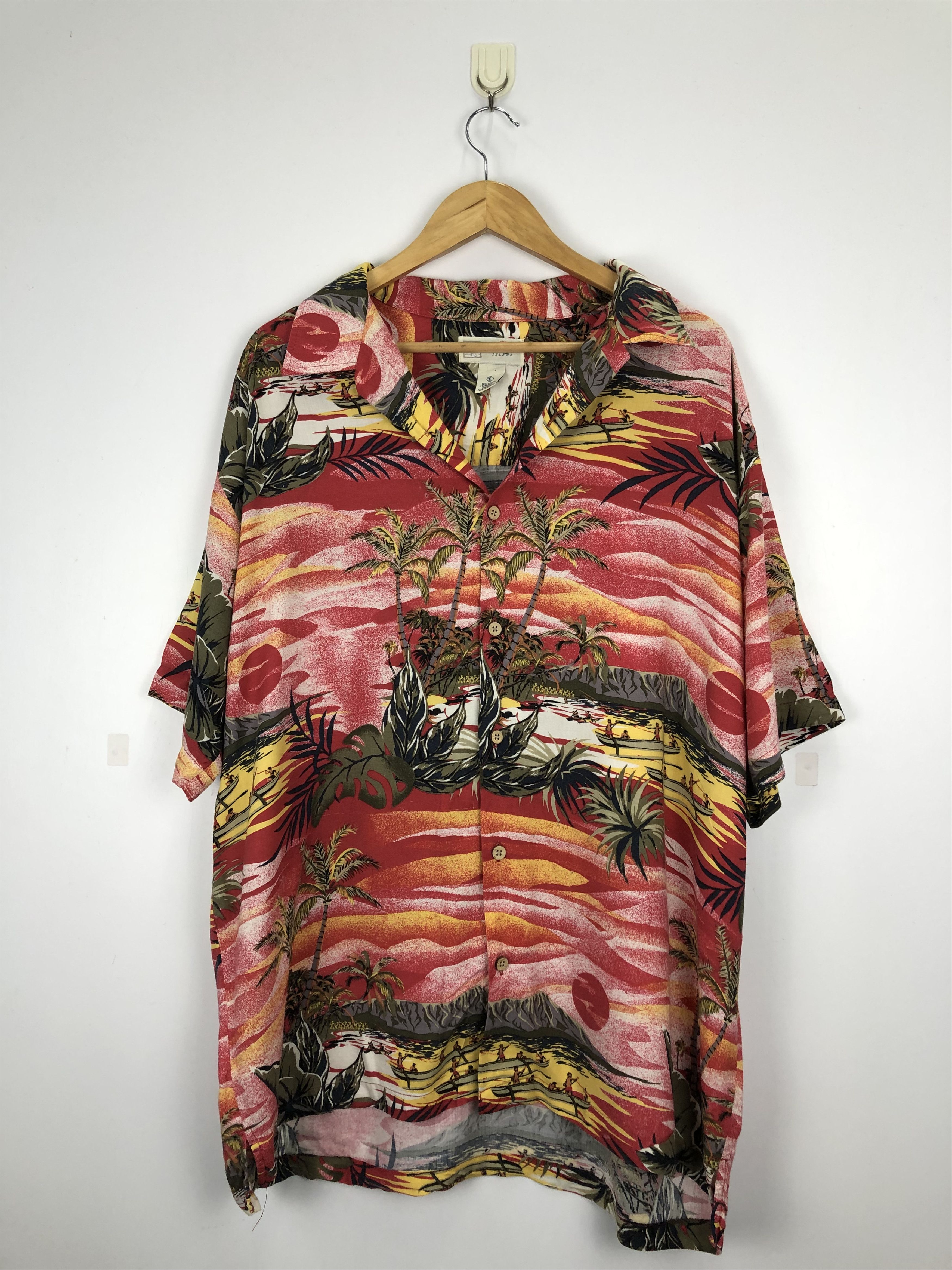 Vintage Vintage Hawaiian Natural Floral Motive TA0009 Size US L / EU 52-54 / 3 - 1 Thumbnail