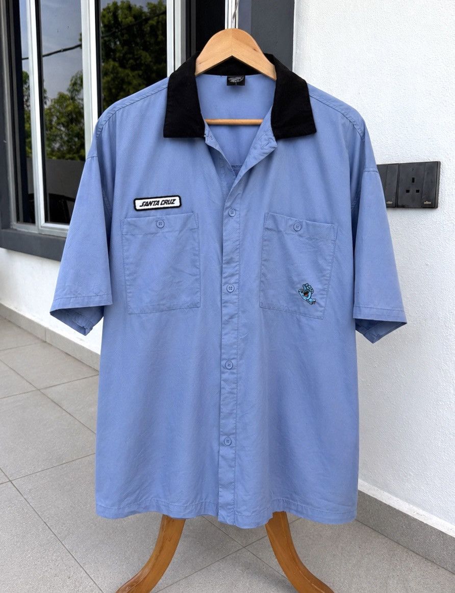 Santa Cruz Skateboards Santa Cruz Screaming Hand Work Shirt Blue Skate Streetwear Size US L / EU 52-54 / 3 - 1 Thumbnail