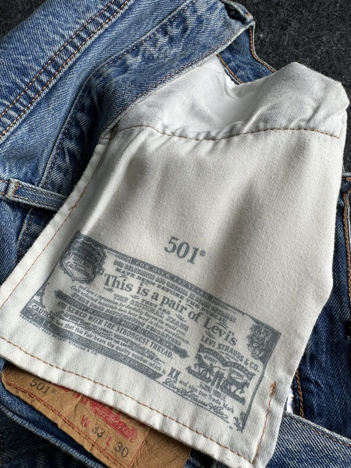 Levi's Distressed Levis 501 Light Blue Denim 33x30 D436 Size US 33 - 16 Thumbnail